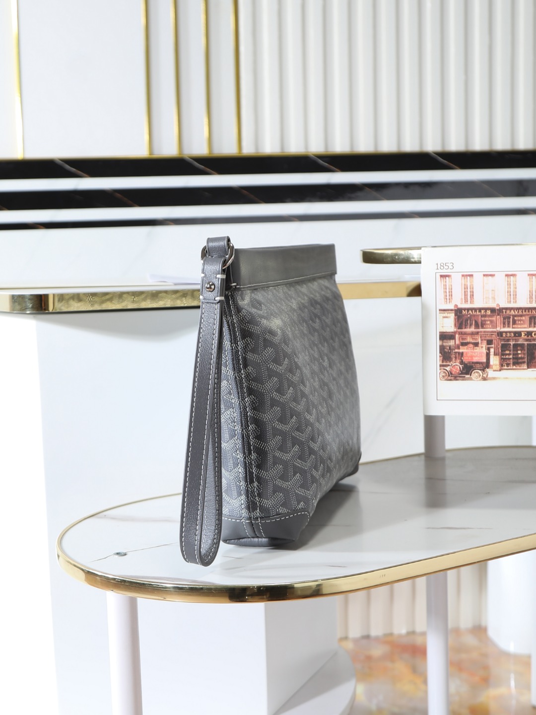 GOYARD 戈雅手拿 Conti -Canvas and Leather Toiletry/Storage Bag-H0-CONTIPPMLTY-