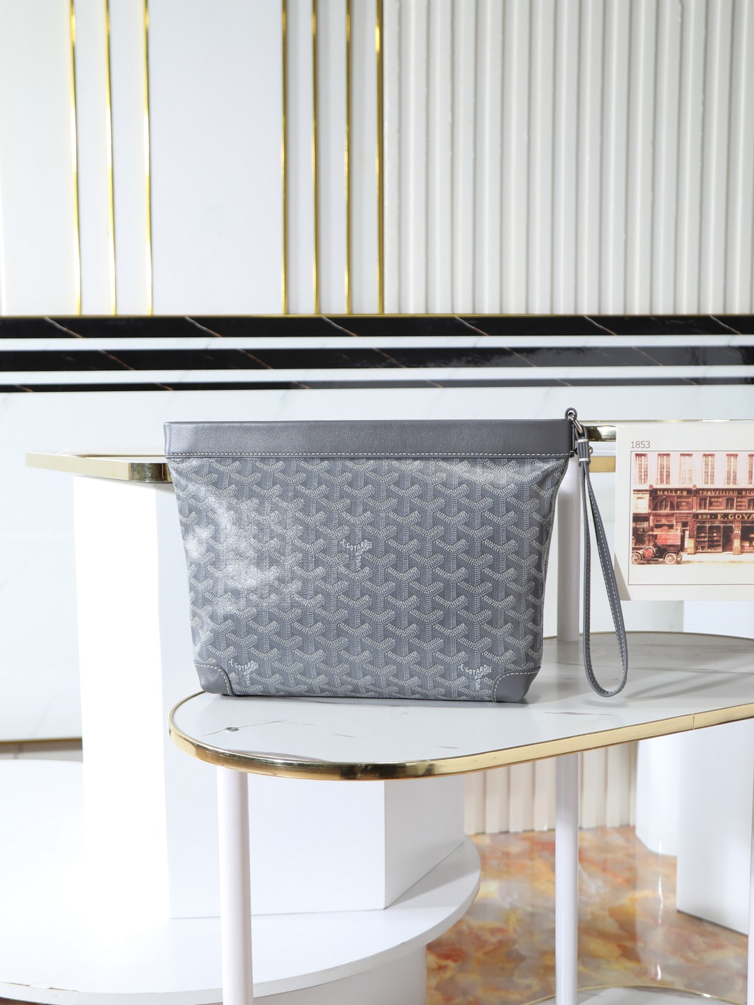 GOYARD 戈雅手拿 Conti -Canvas and Leather Toiletry/Storage Bag-H0-CONTIPPMLTY-