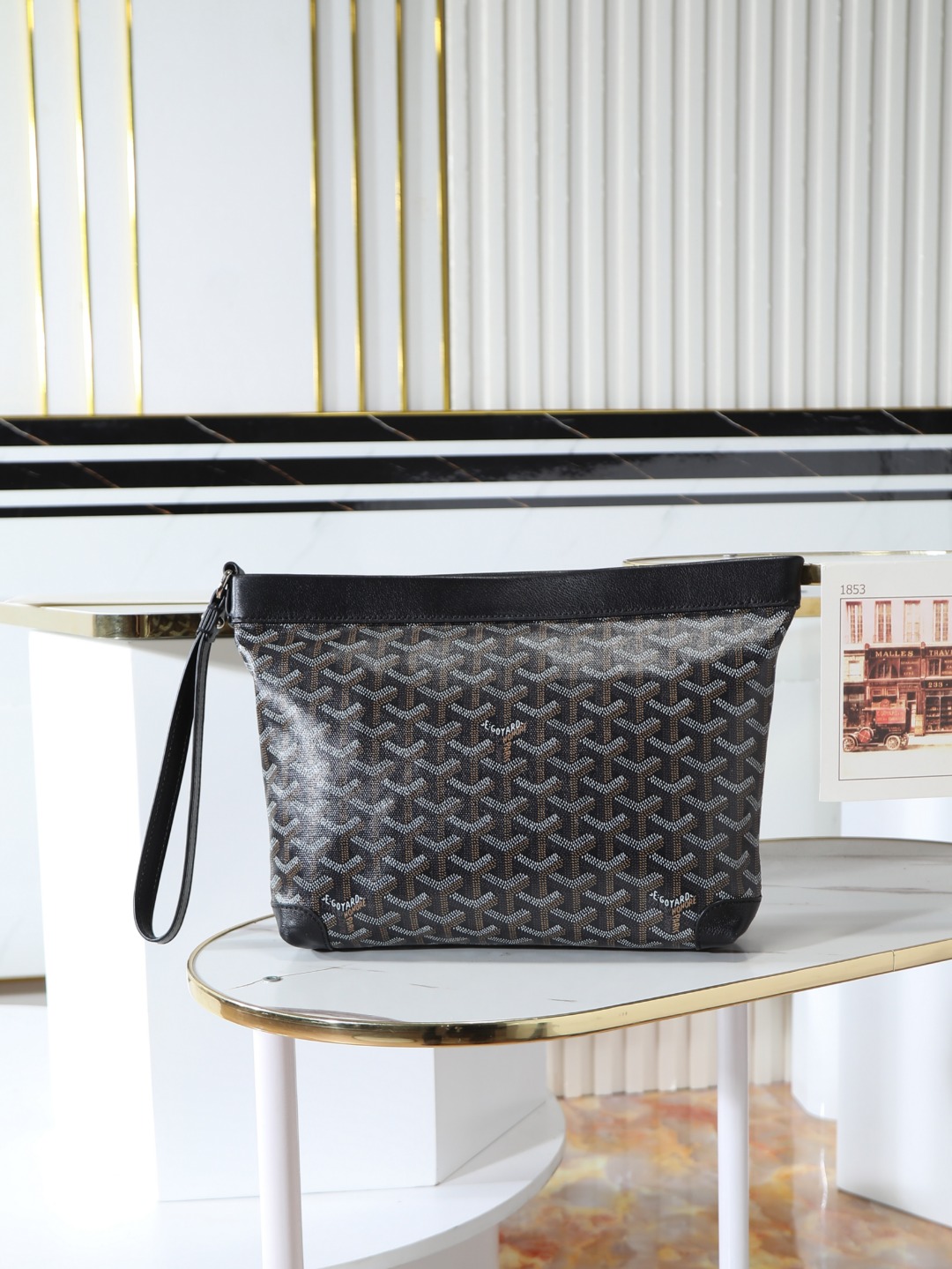 GOYARD 戈雅手拿 Conti -Canvas and Leather Toiletry/Storage Bag-H0-CONTIPPMLTY-