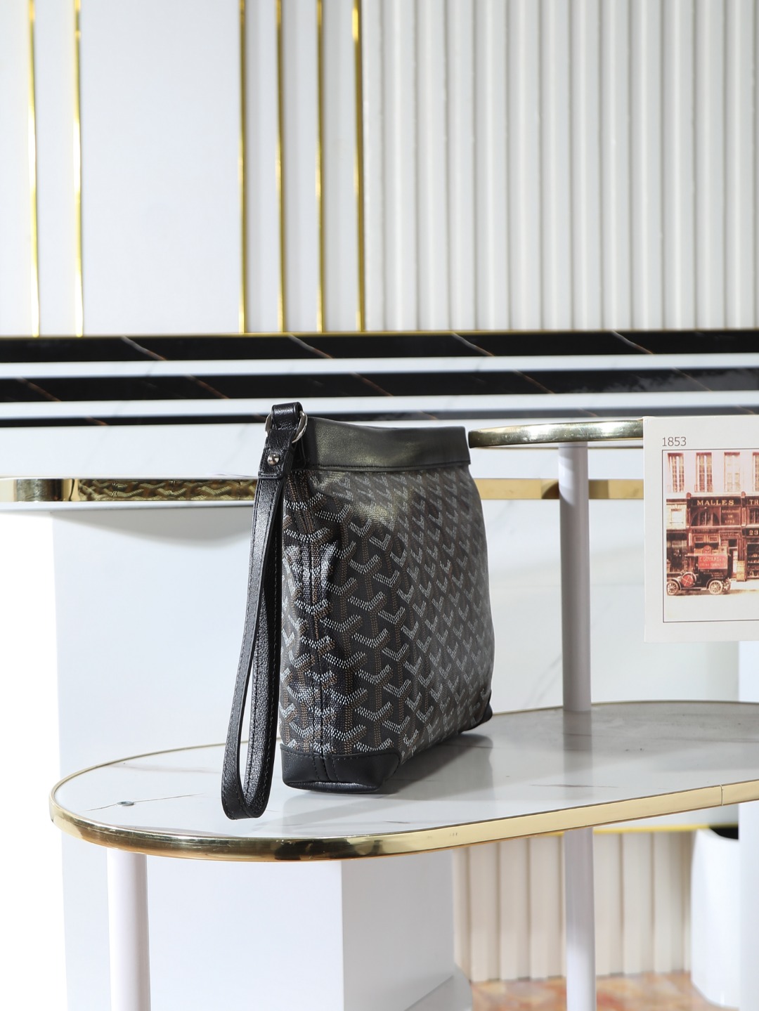 GOYARD 戈雅手拿 Conti -Canvas and Leather Toiletry/Storage Bag-H0-CONTIPPMLTY-