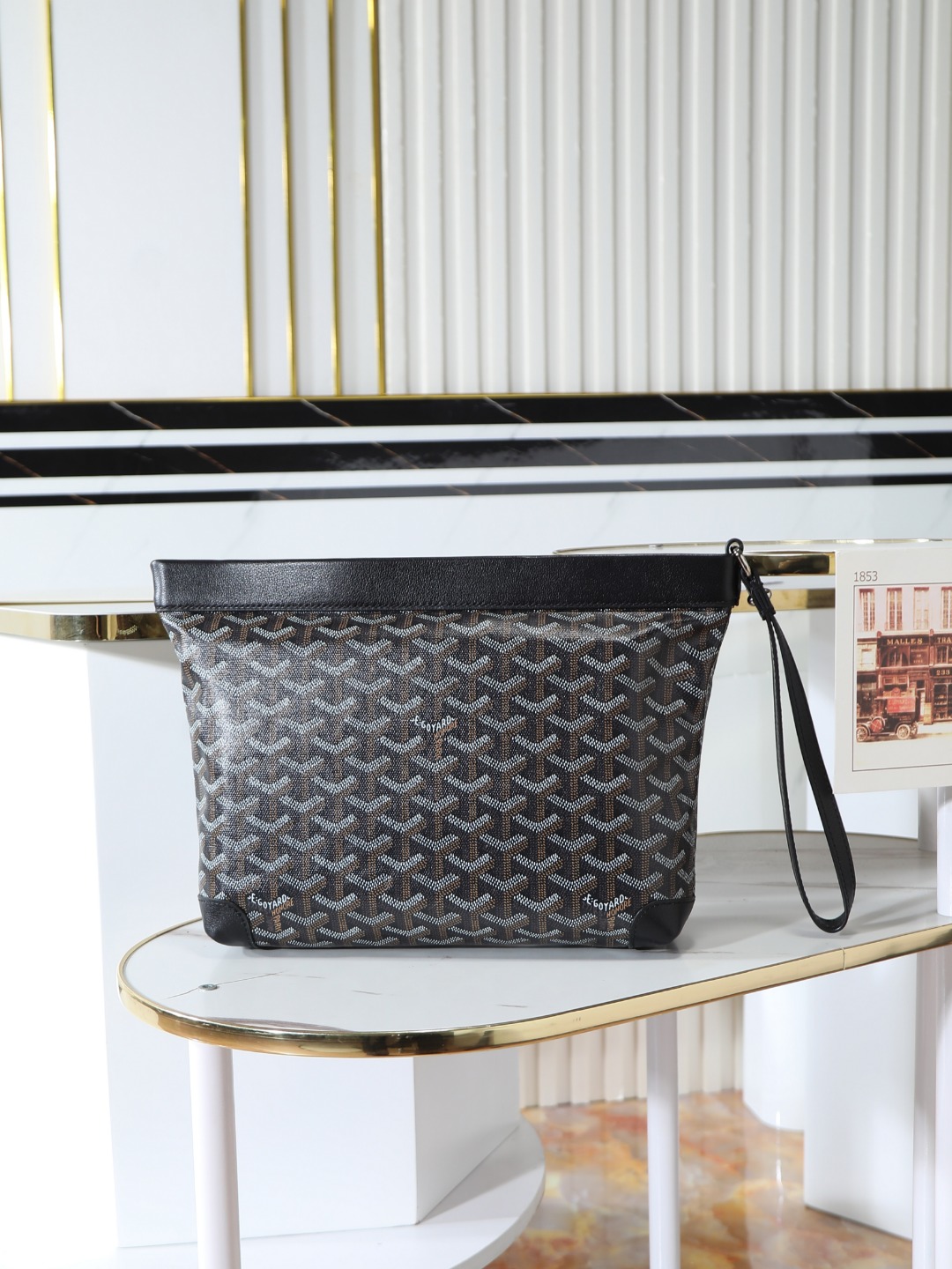 GOYARD 戈雅手拿 Conti -Canvas and Leather Toiletry/Storage Bag-H0-CONTIPPMLTY-