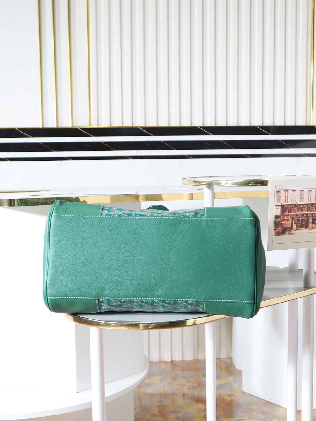 GOYARD 戈雅  Saigon -Beech Wood Handle Flap Tote Bag (Canvas & Leather) – Handheld & Shoulder Bag-F0-SAIGOCMMLTY