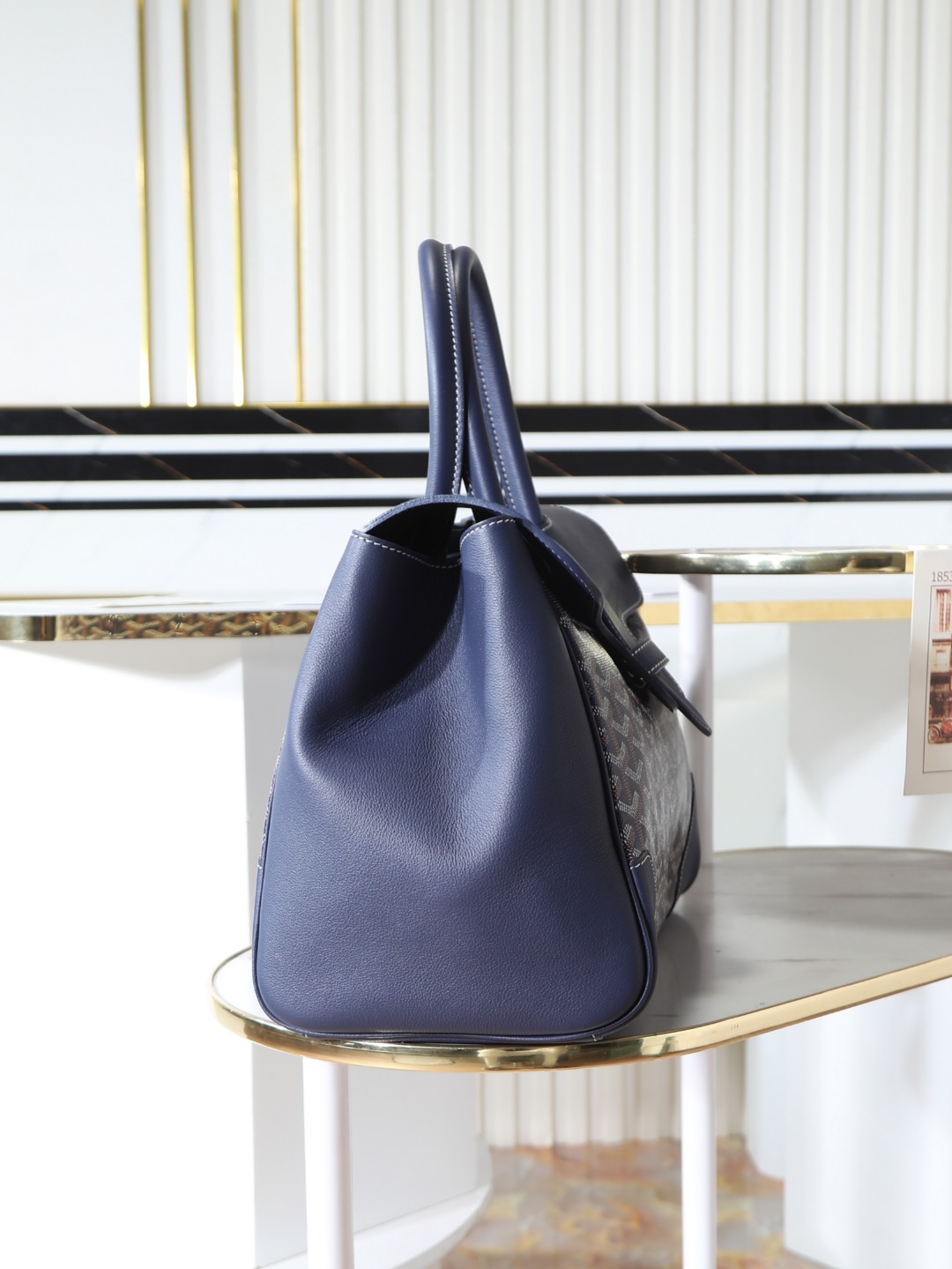 GOYARD 戈雅  Saigon -Beech Wood Handle Flap Tote Bag (Canvas & Leather) – Handheld & Shoulder Bag-F0-SAIGOCMMLTY