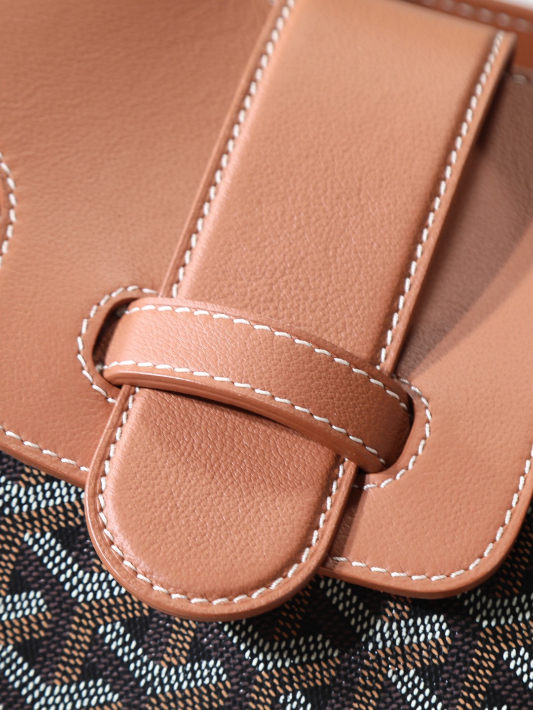GOYARD 戈雅  Saigon -Beech Wood Handle Flap Tote Bag (Canvas & Leather) – Handheld & Shoulder Bag-F0-SAIGOCMMLTY