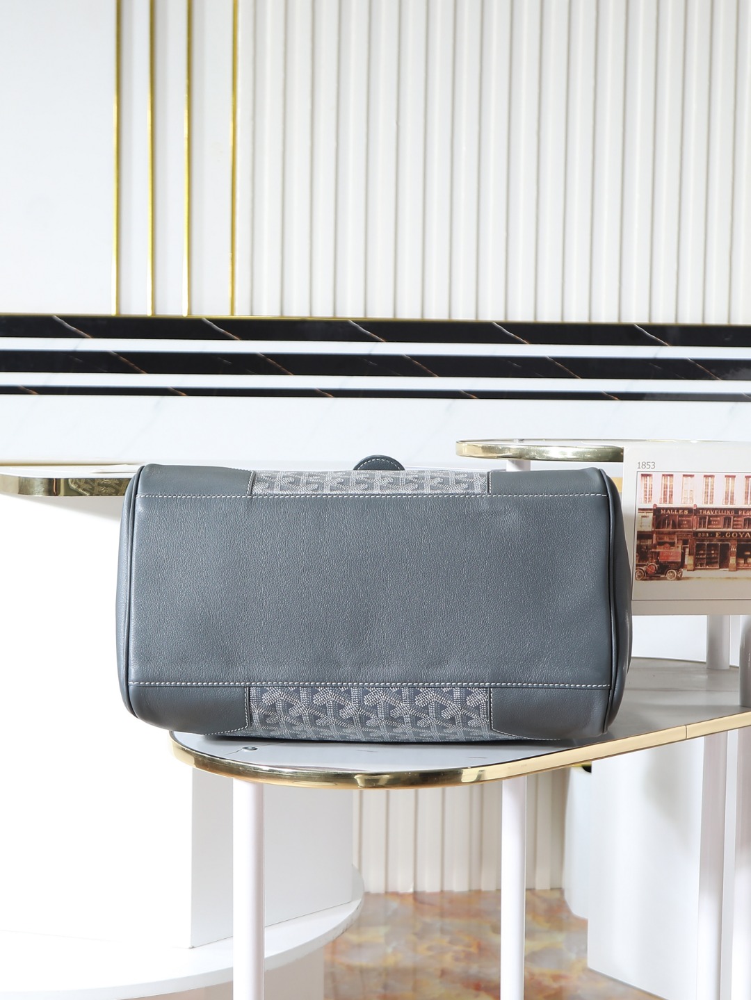 GOYARD 戈雅  Saigon -Beech Wood Handle Flap Tote Bag (Canvas & Leather) – Handheld & Shoulder Bag-F0-SAIGOCMMLTY
