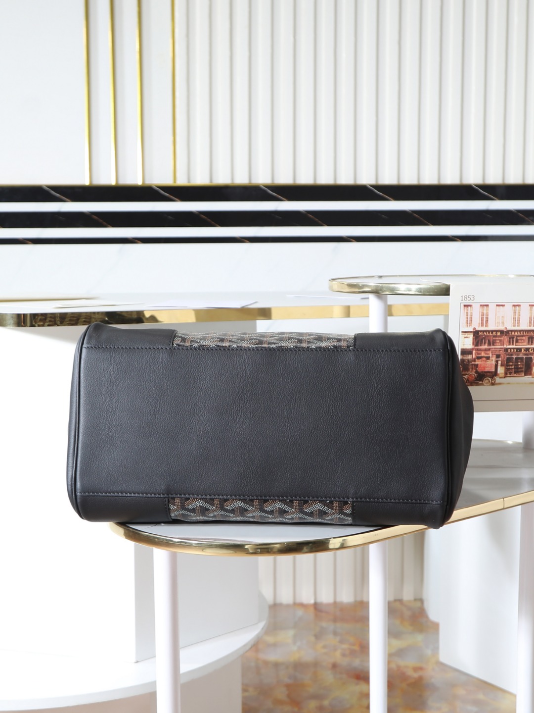 GOYARD 戈雅  Saigon -Beech Wood Handle Flap Tote Bag (Canvas & Leather) – Handheld & Shoulder Bag-F0-SAIGOCMMLTY