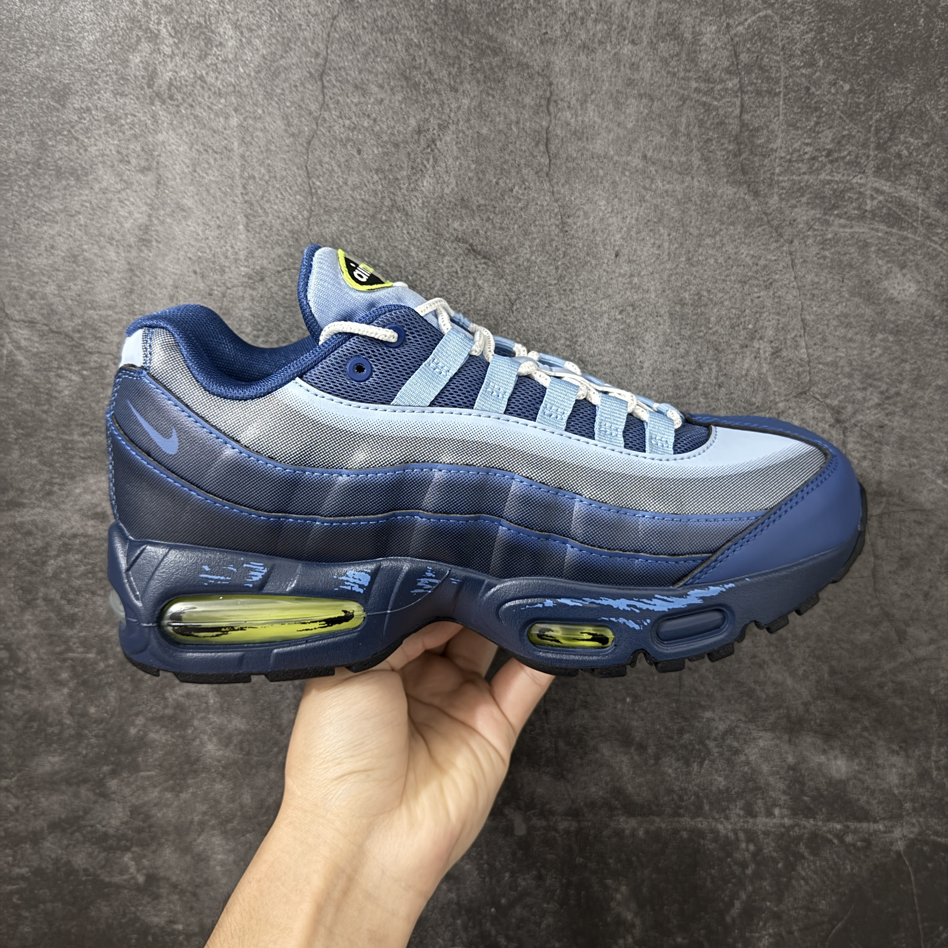 升级最终版UNDEFEATED Nike Air Max 95  Yu-Gi-Oh 低筒 网布防滑 运动鞋 休闲鞋 球鞋 男鞋 波鞋  游戏王 蓝 II7404-400 