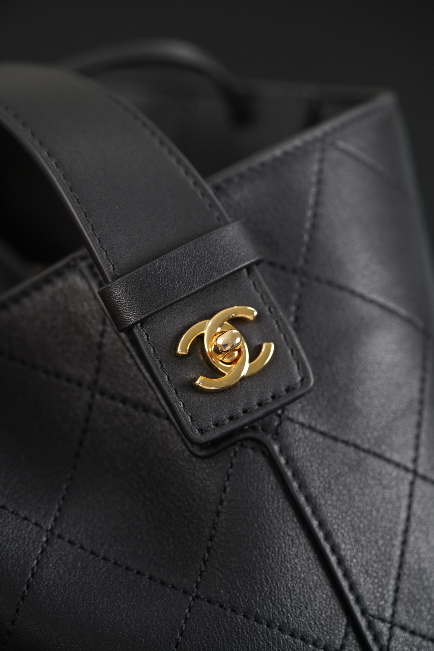 Chanel 26P 隐藏款 hobo- Quilted calfskin with gold-tone accents and the double-C logo- 单肩包 A0  