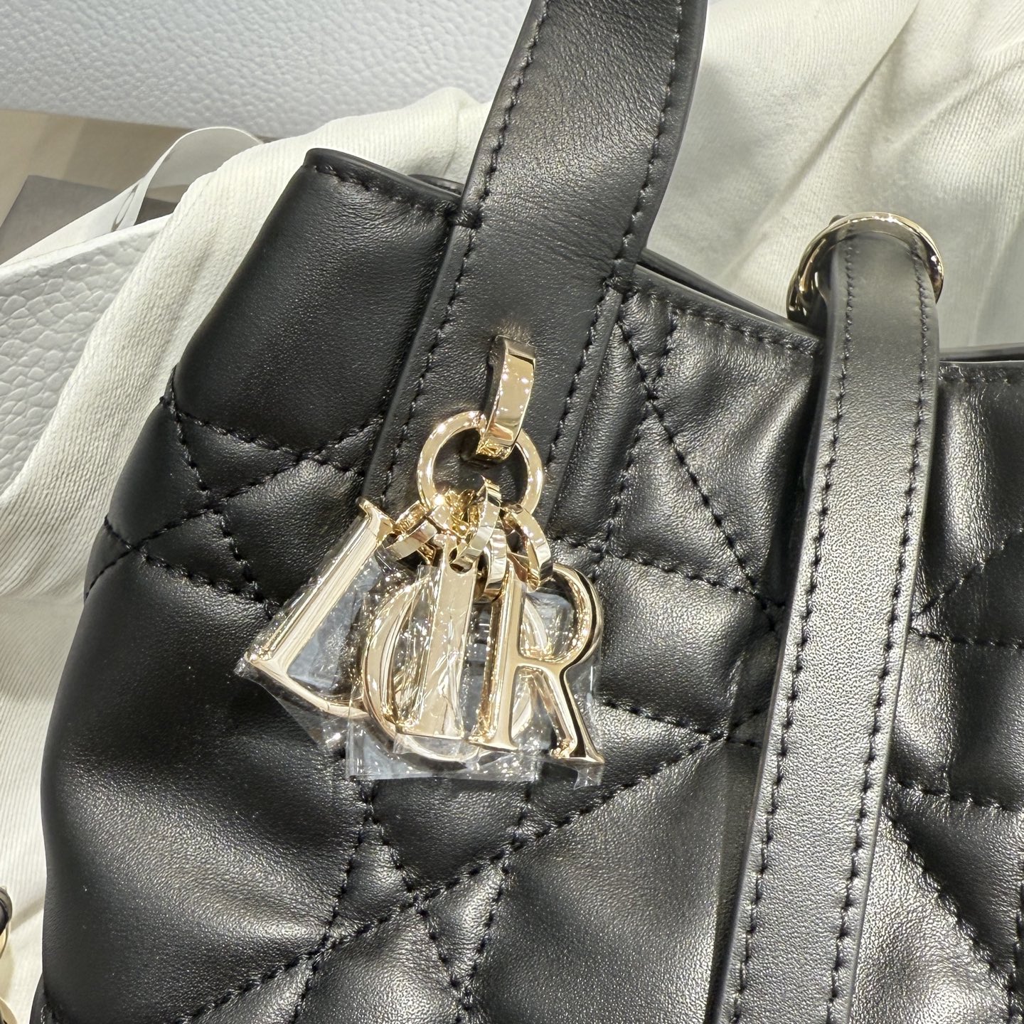 DIOR 迪奥托特mini- Toujours CD Lock Calfskin Tote Bag (Shoulder/Hand-Carry)-F0-S6100OSNW-M900