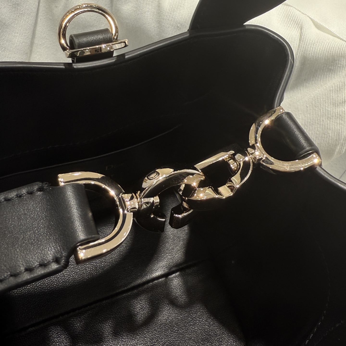 DIOR 迪奥托特mini- Toujours CD Lock Calfskin Tote Bag (Shoulder/Hand-Carry)-F0-S6100OSNW-M900