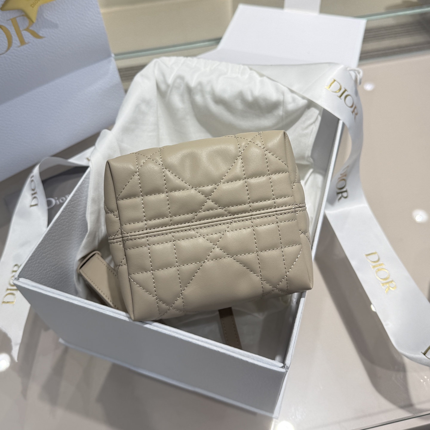 DIOR 迪奥托特mini- Toujours CD Lock Calfskin Tote Bag (Shoulder/Hand-Carry)-F0-S6100OSNW-M51U