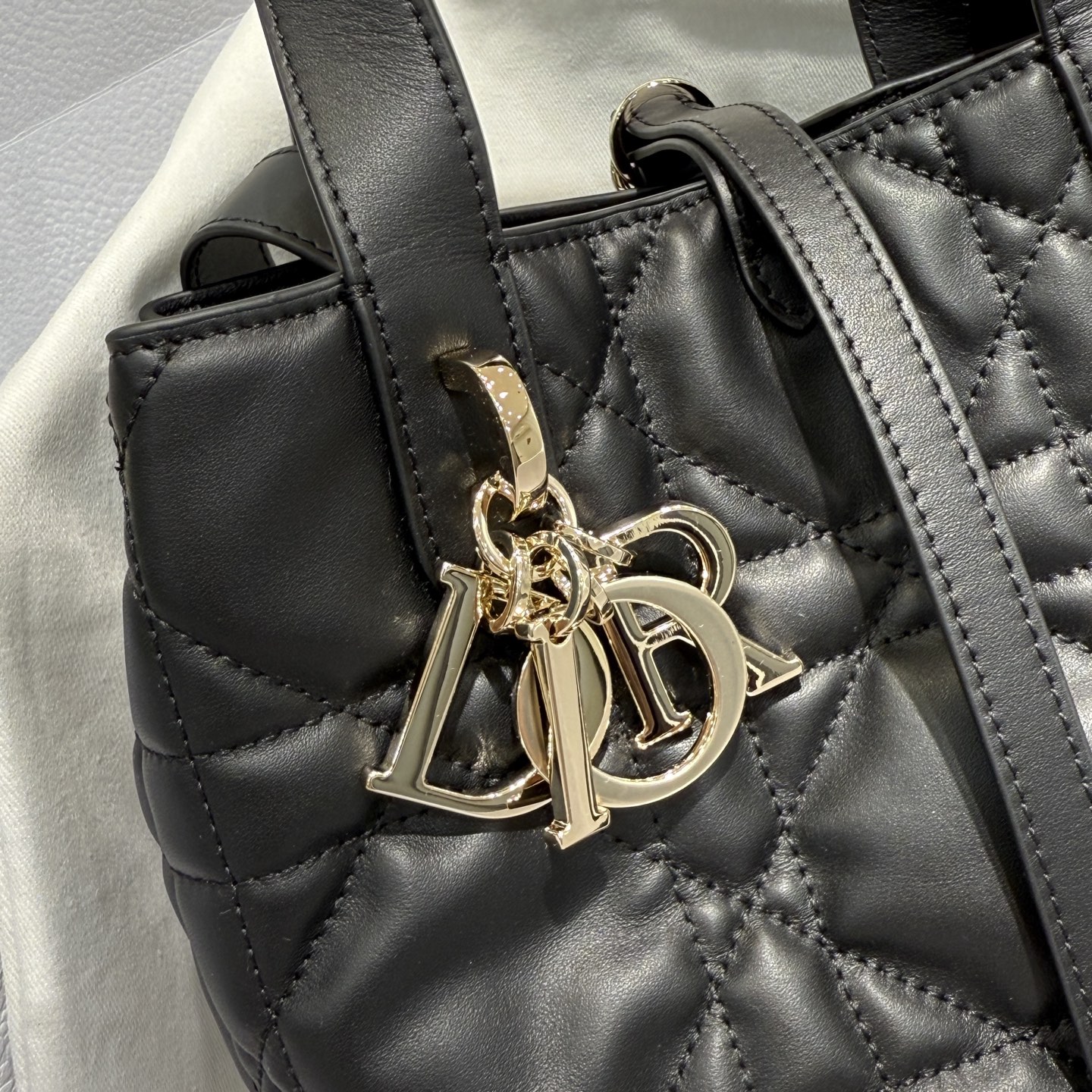 DIOR 迪奥菜篮子 small- Toujours CD Lock Calfskin Tote Bag (Shoulder/Hand-Carry)-F0- M2835OSNW-M900