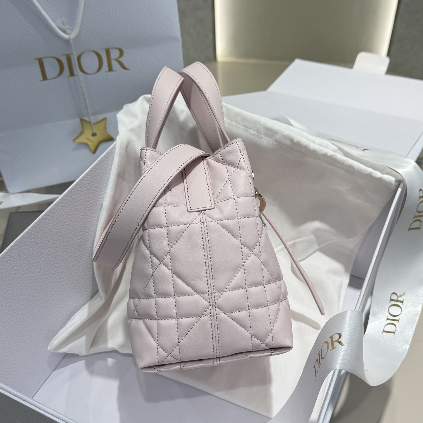 DIOR 迪奥菜篮子 small- Toujours CD Lock Calfskin Tote Bag (Shoulder/Hand-Carry)-F0- M2835OSNW-M02N