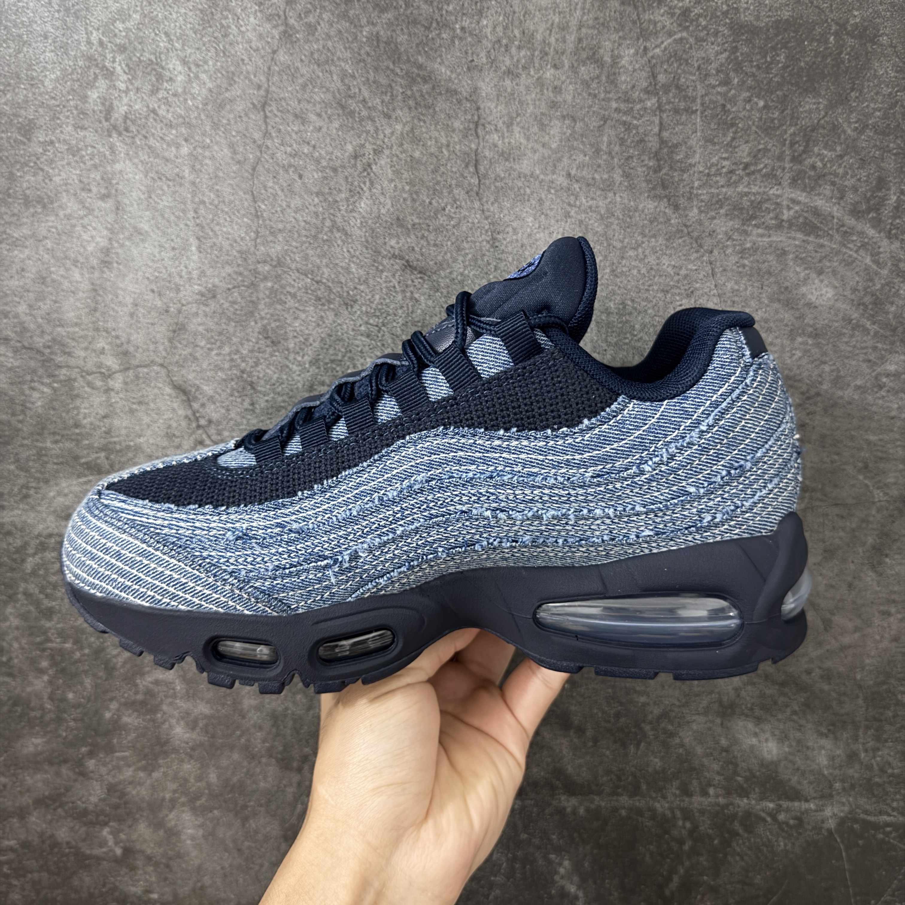 升级最终版 Levi's  Air Max 95  低筒 网布防滑 运动鞋 休闲鞋 球鞋 男鞋 波鞋  维斯联名蓝牛仔 HM4743-400