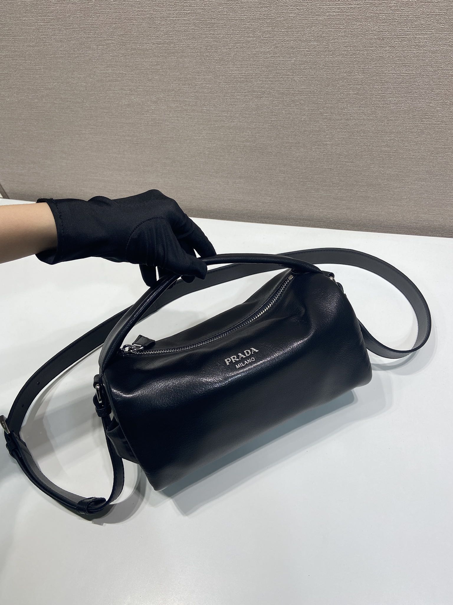 普拉达 PRADA Borsa 手提 斜跨 单肩包 做旧棕色  H0 2VH188_2CYR_F0002_V_DOO