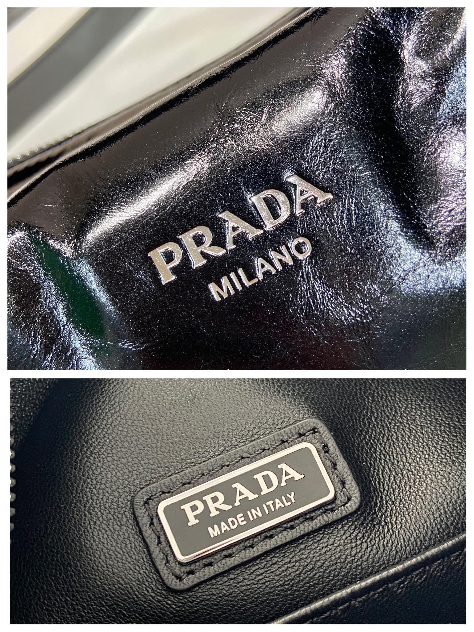 普拉达 PRADA Borsa 手提 斜跨 单肩包 黑色油蜡  H0 2VH194_2CYR_F0002