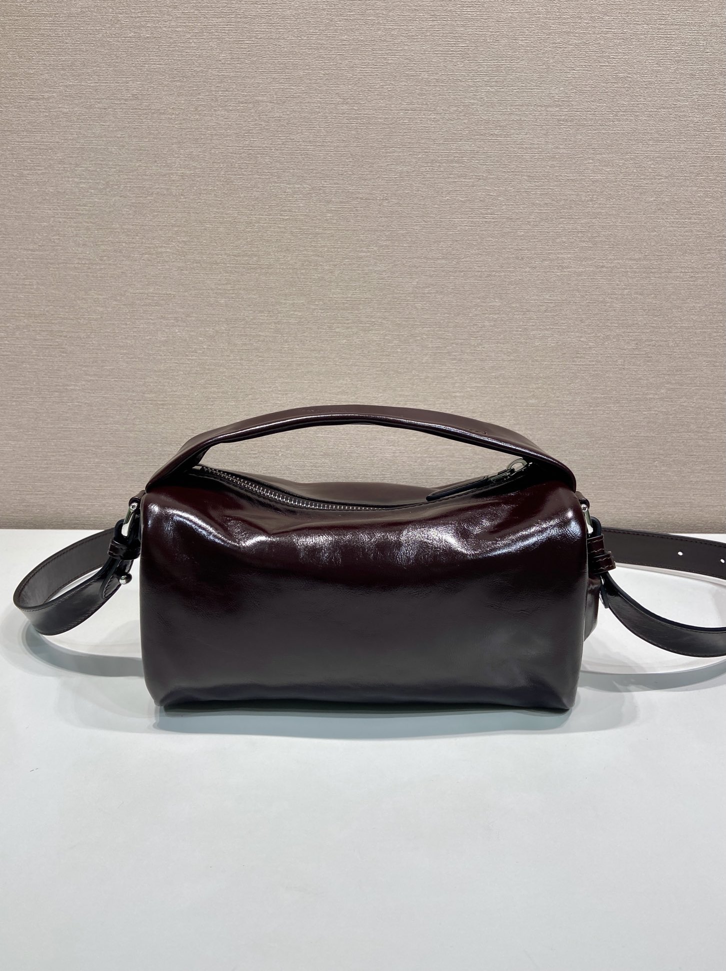 普拉达 PRADA Borsa 手提 斜跨 单肩包 红色油蜡  H0 2VH194_2CYR_F01D6_V_OOO