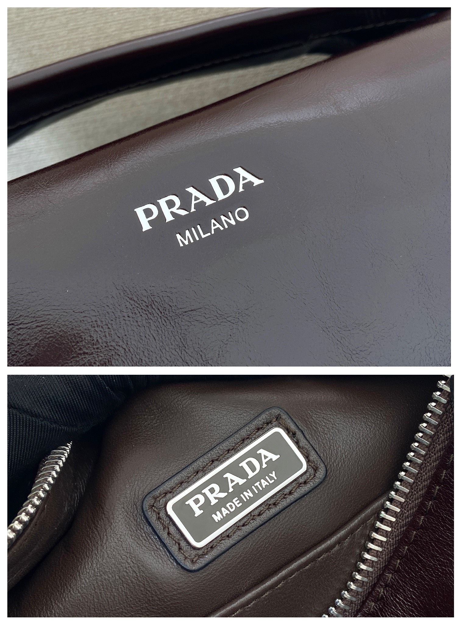 普拉达 PRADA Borsa 手提 斜跨 单肩包 红色油蜡  H0 2VH194_2CYR_F01D6_V_OOO