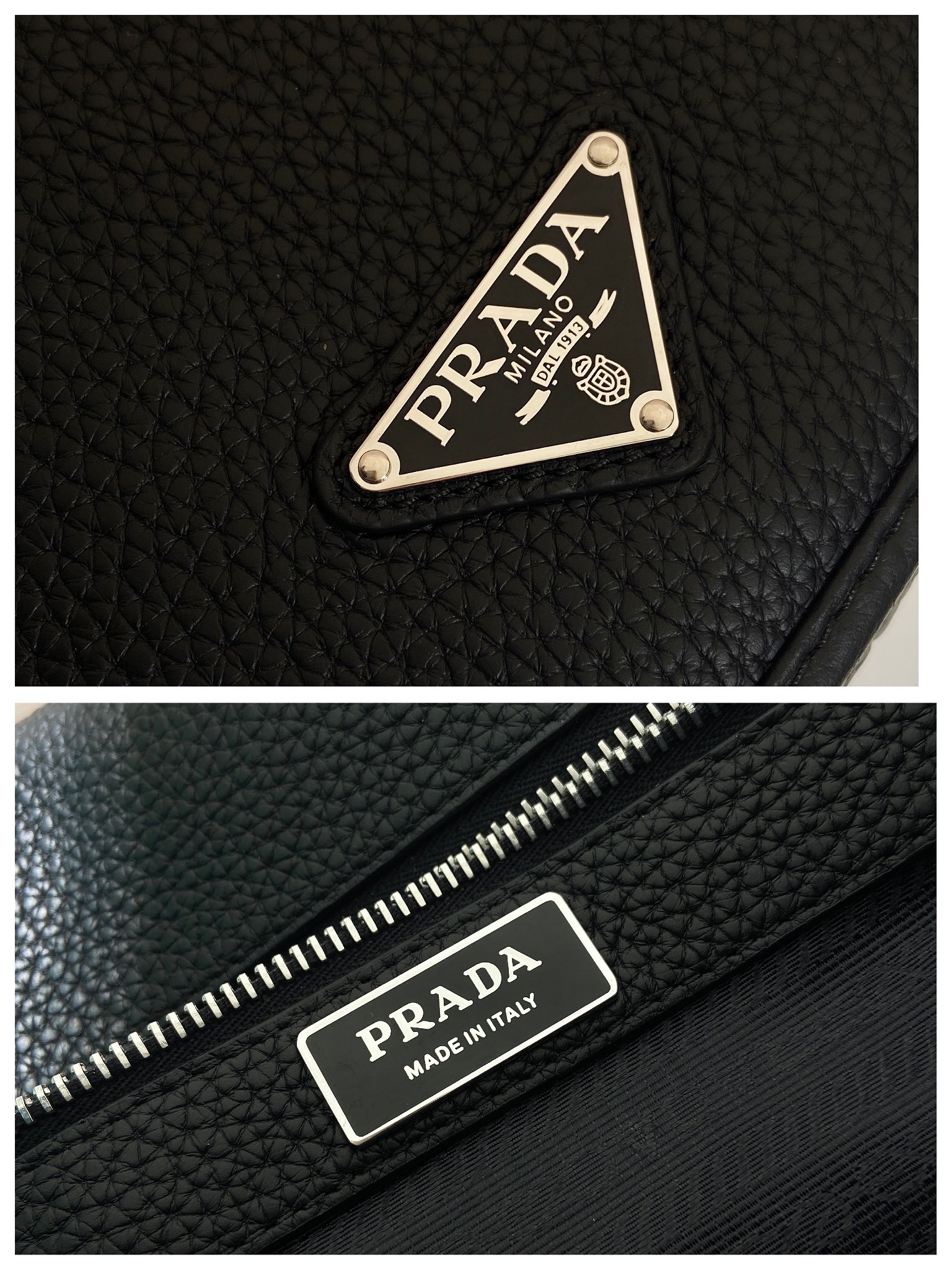 普拉达 PRADA  邮差 斜跨 单肩包 真皮 黑色 H0-2VD075_2BBE_F0002