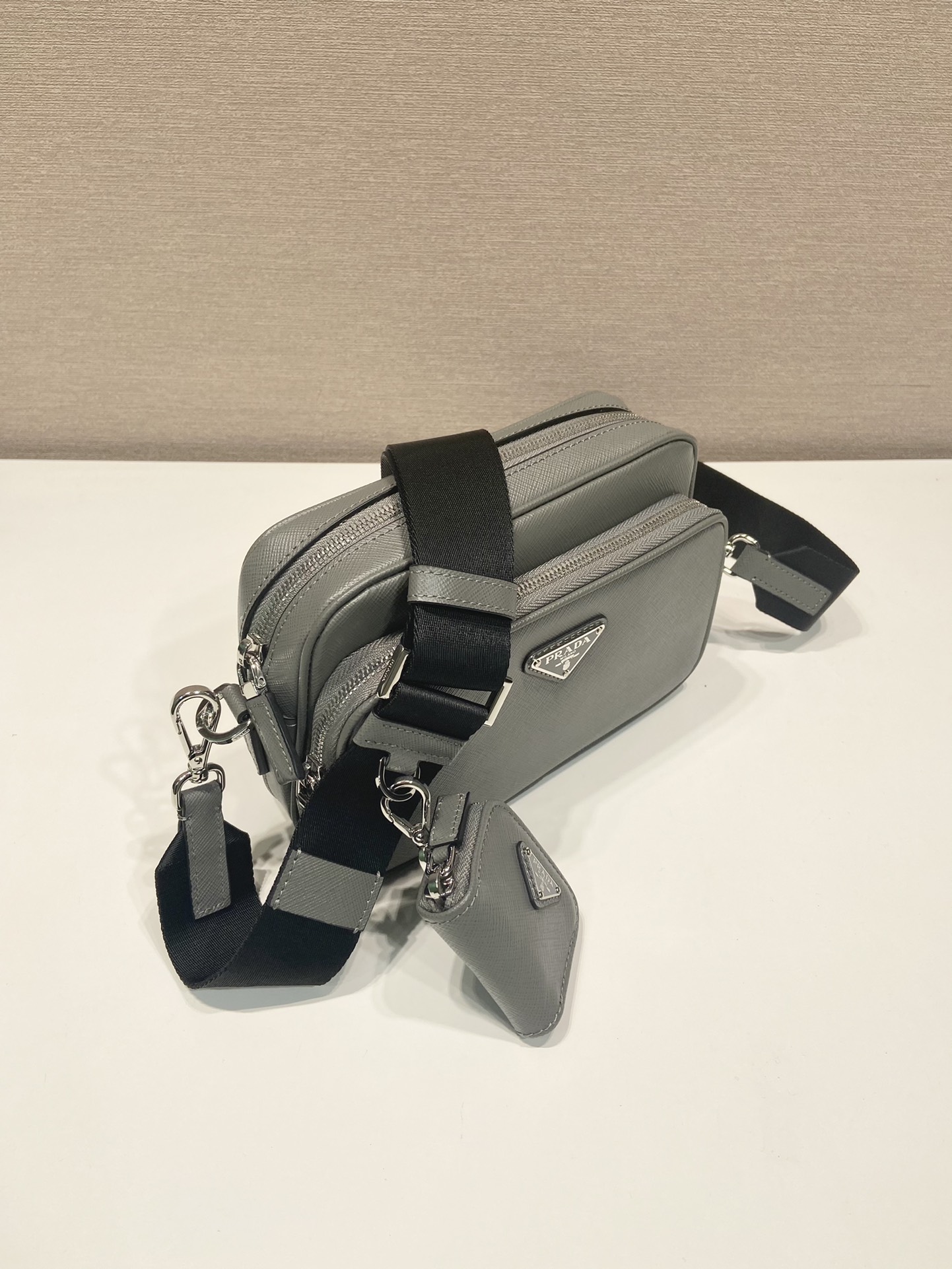 普拉达 PRADA  相机 斜跨 单肩包  大理石灰H0-2VH170_9Z2_F03HH_V_OOO