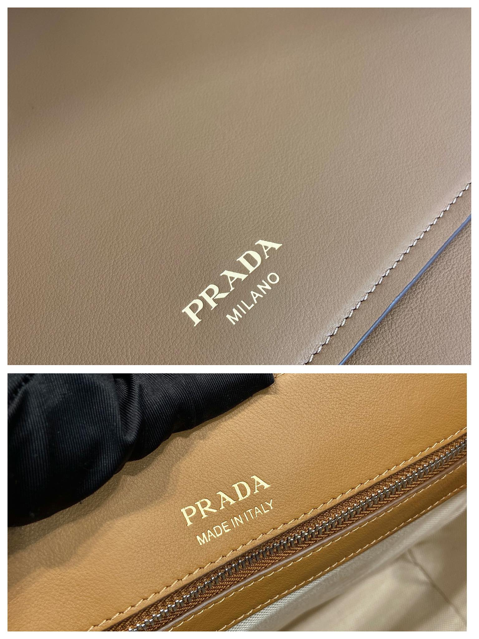 30 普拉达 PRADA Borsa 手提 斜跨 单肩包 军绿油蜡  H0-2VD068_2CYS_F03BH