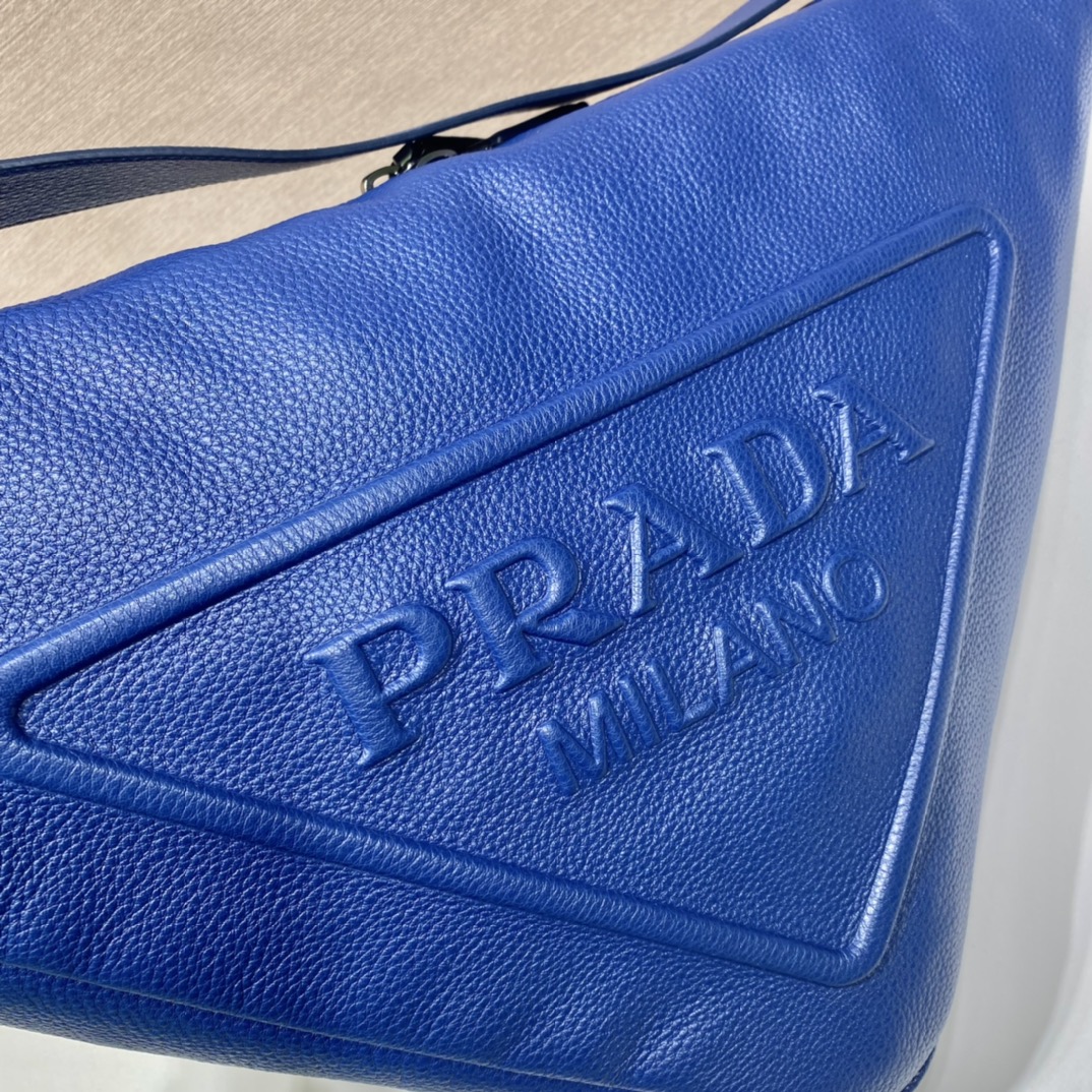 普拉达 PRADA Triangle 斜跨 单肩包 三角 蓝色 皮革 H0-2VY007_010_F0215_V_OLO