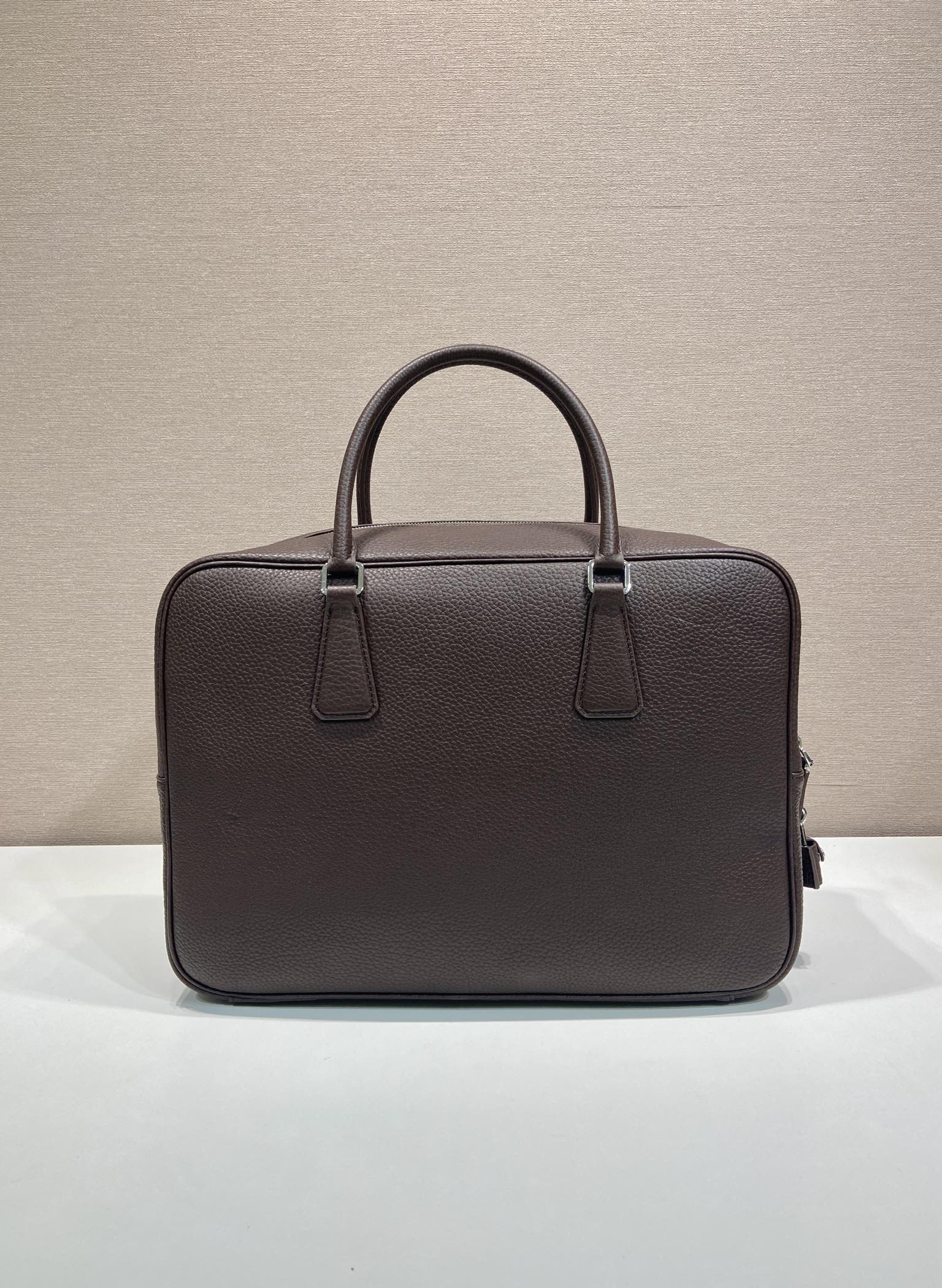 普拉达 PRADA Saffiano 公文手提 斜跨 单肩包  褐色荔枝  H0-2VE027_2BBE_F0038_V_OOO