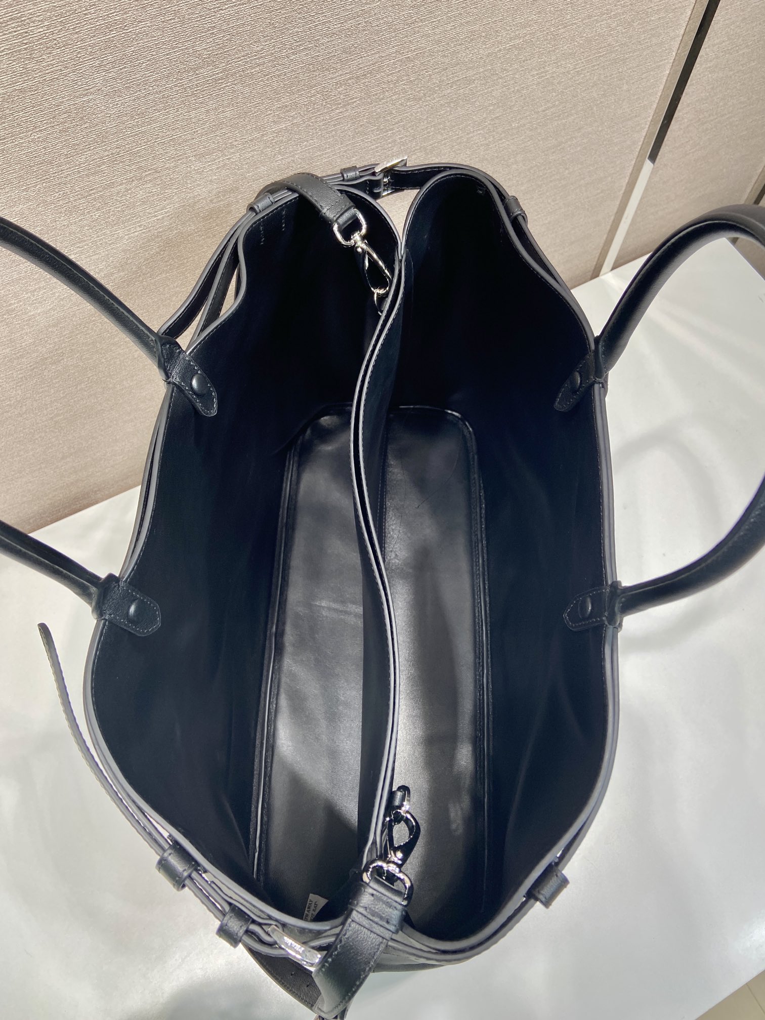 48CM 普拉达 PRADA Buckle 手提 斜跨 单肩包 黑色细带 J0-_2VG126 