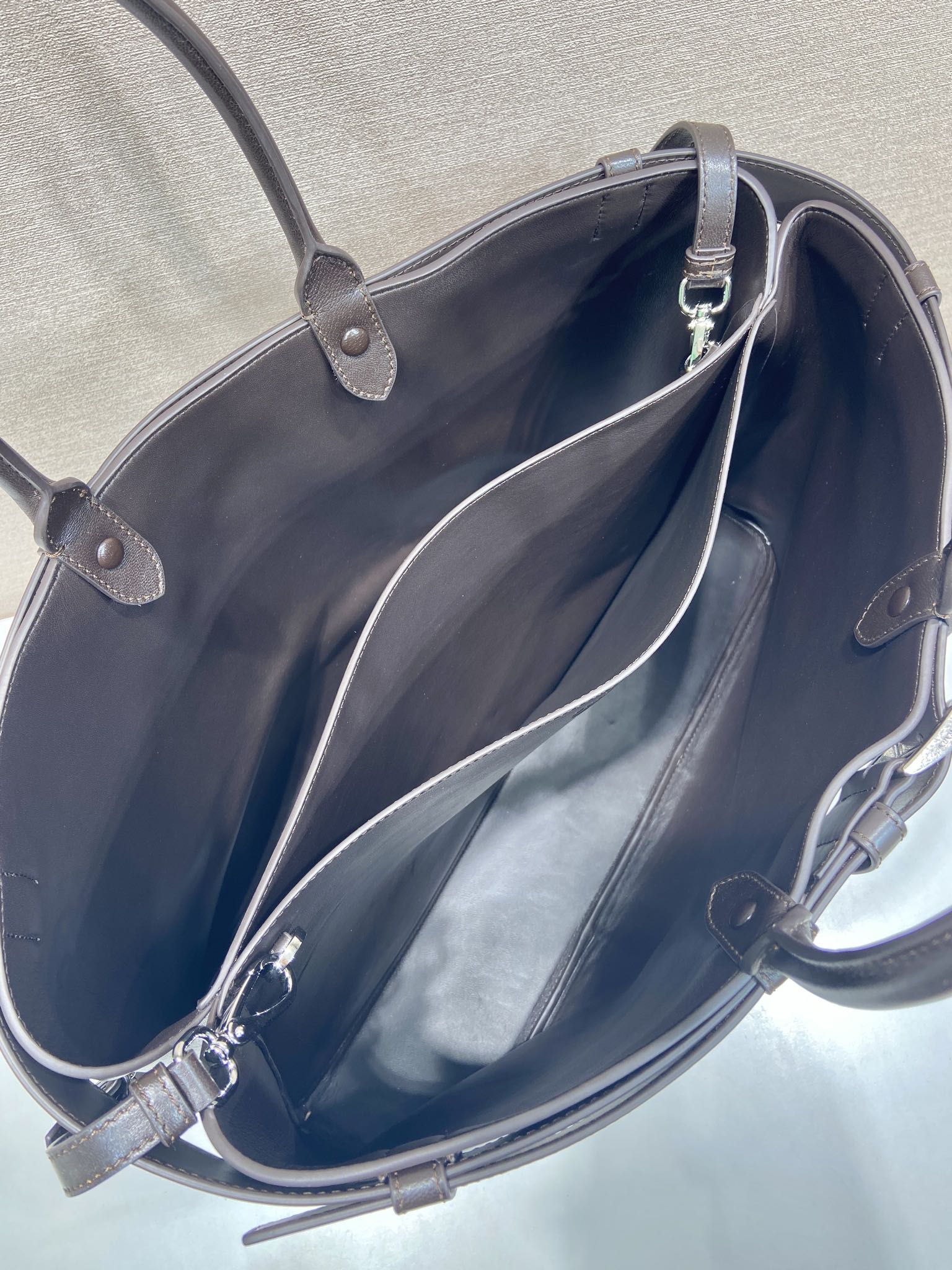 48CM 普拉达 PRADA Buckle 手提 斜跨 单肩包 棕色做旧 J0-_2VG126 