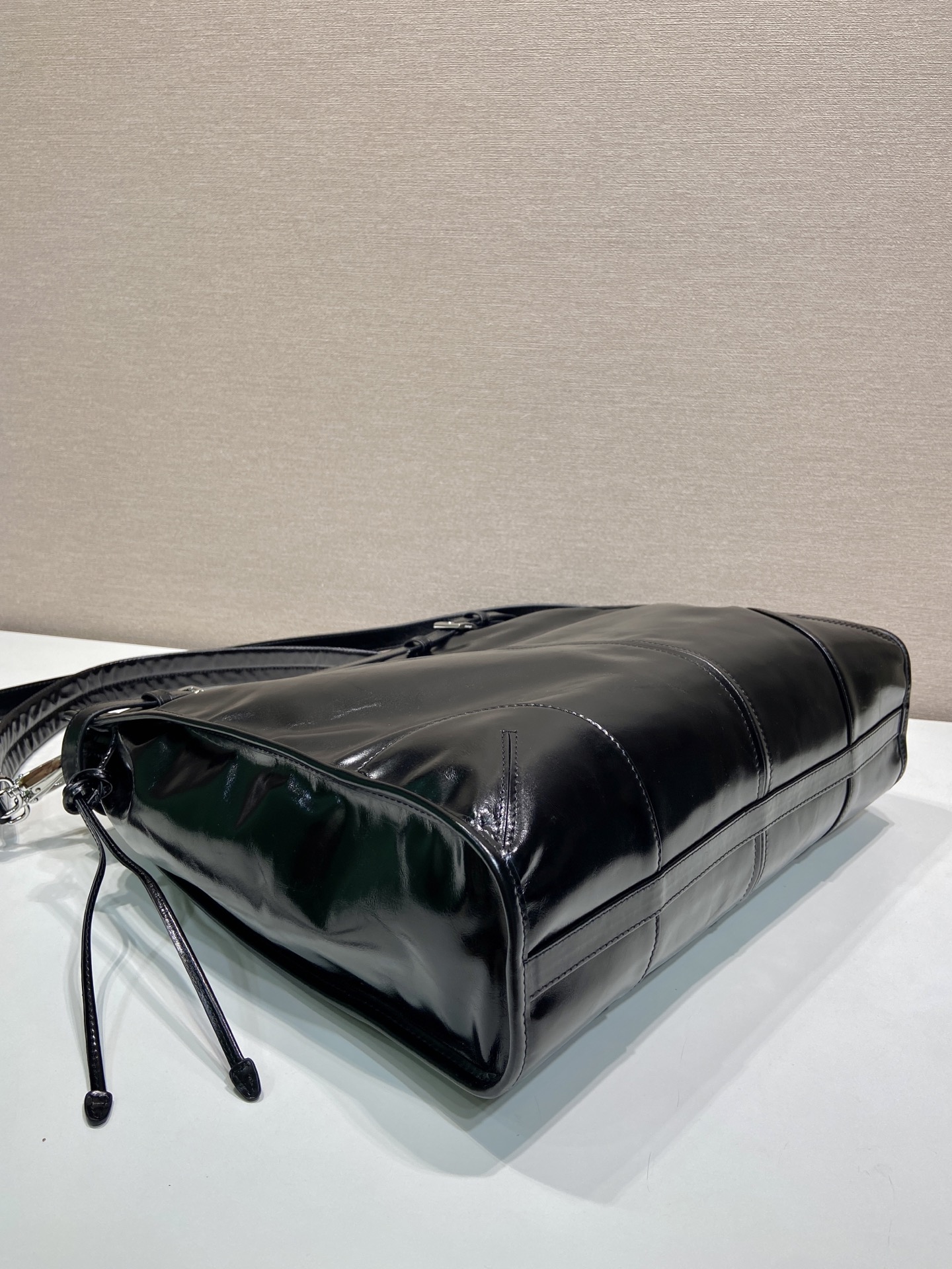 37CM 普拉达 PRADA Bonnie  斜跨 单肩包 黑色 双肩带黑 F0-2VH215_2CYR_F0002