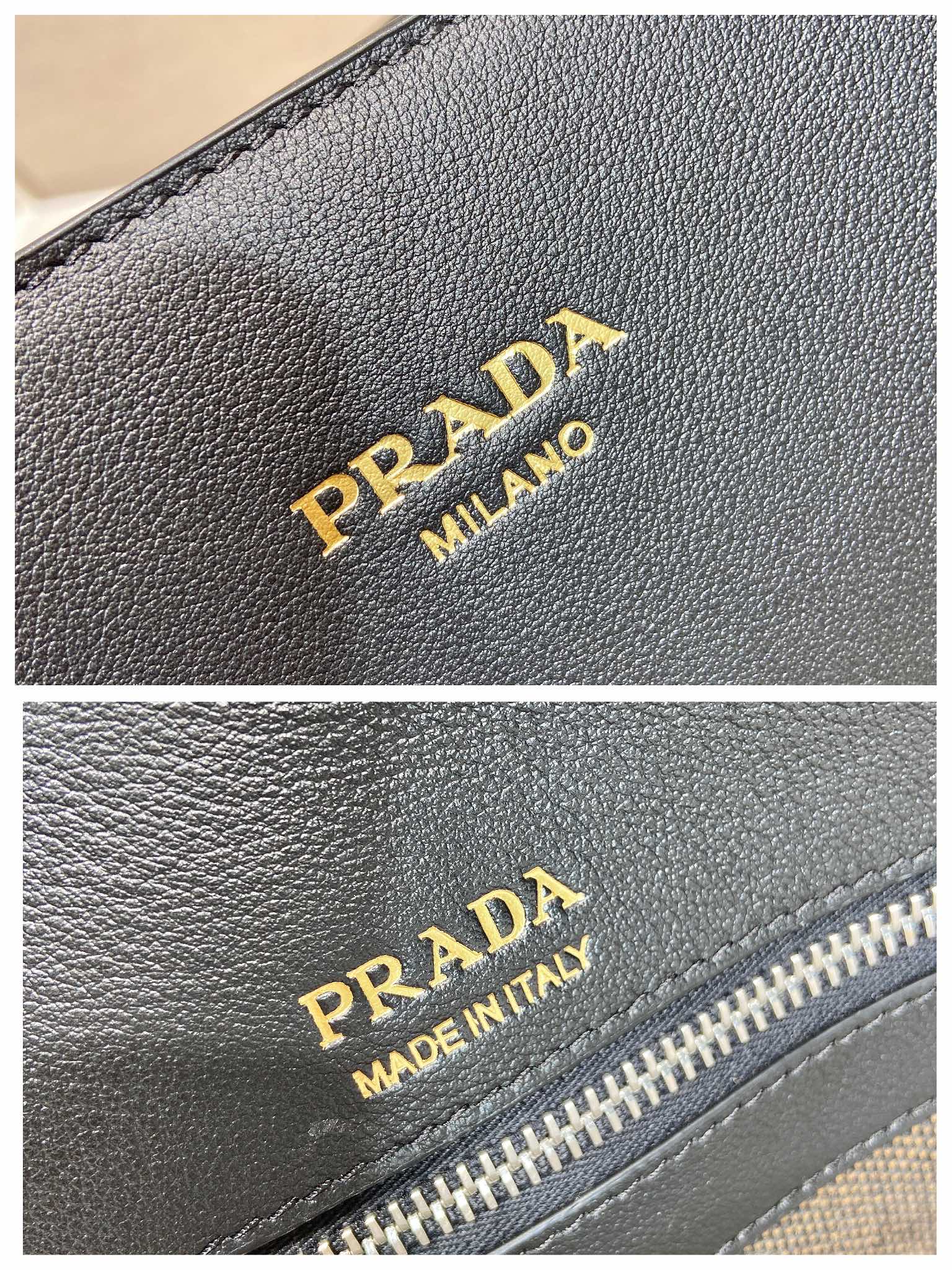 40CM 普拉达 PRADA  单肩手提 包 托特 黑色皮 H0-2VG123_2CYS_F0002