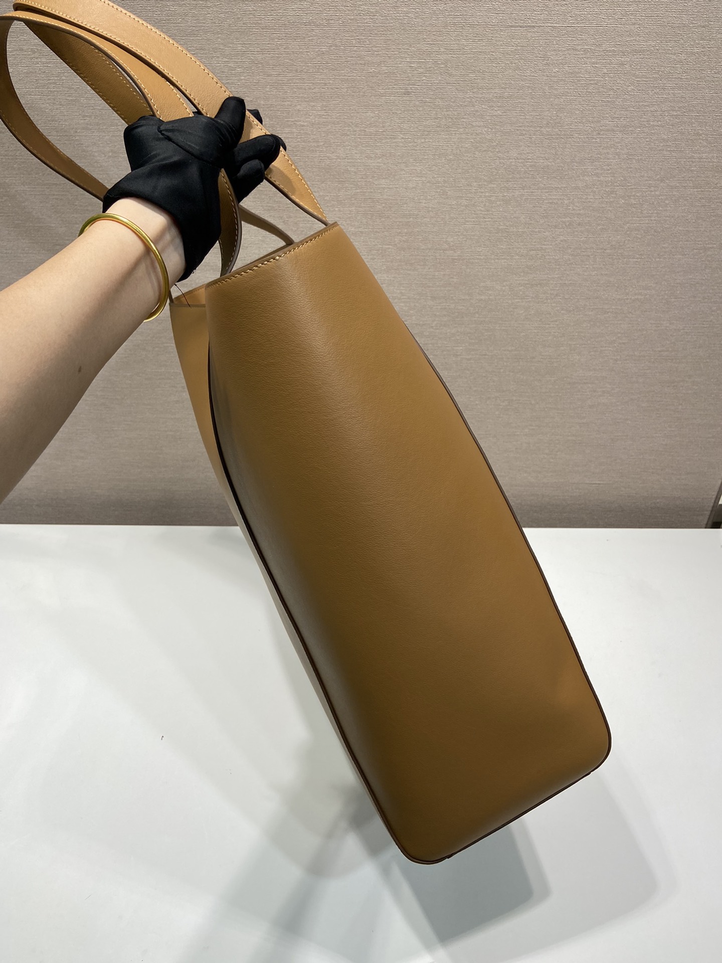 38CM 普拉达 PRADA  单肩手提 包 托特 焦糖色 皮 H0-2VG122_2CYS_F03BH