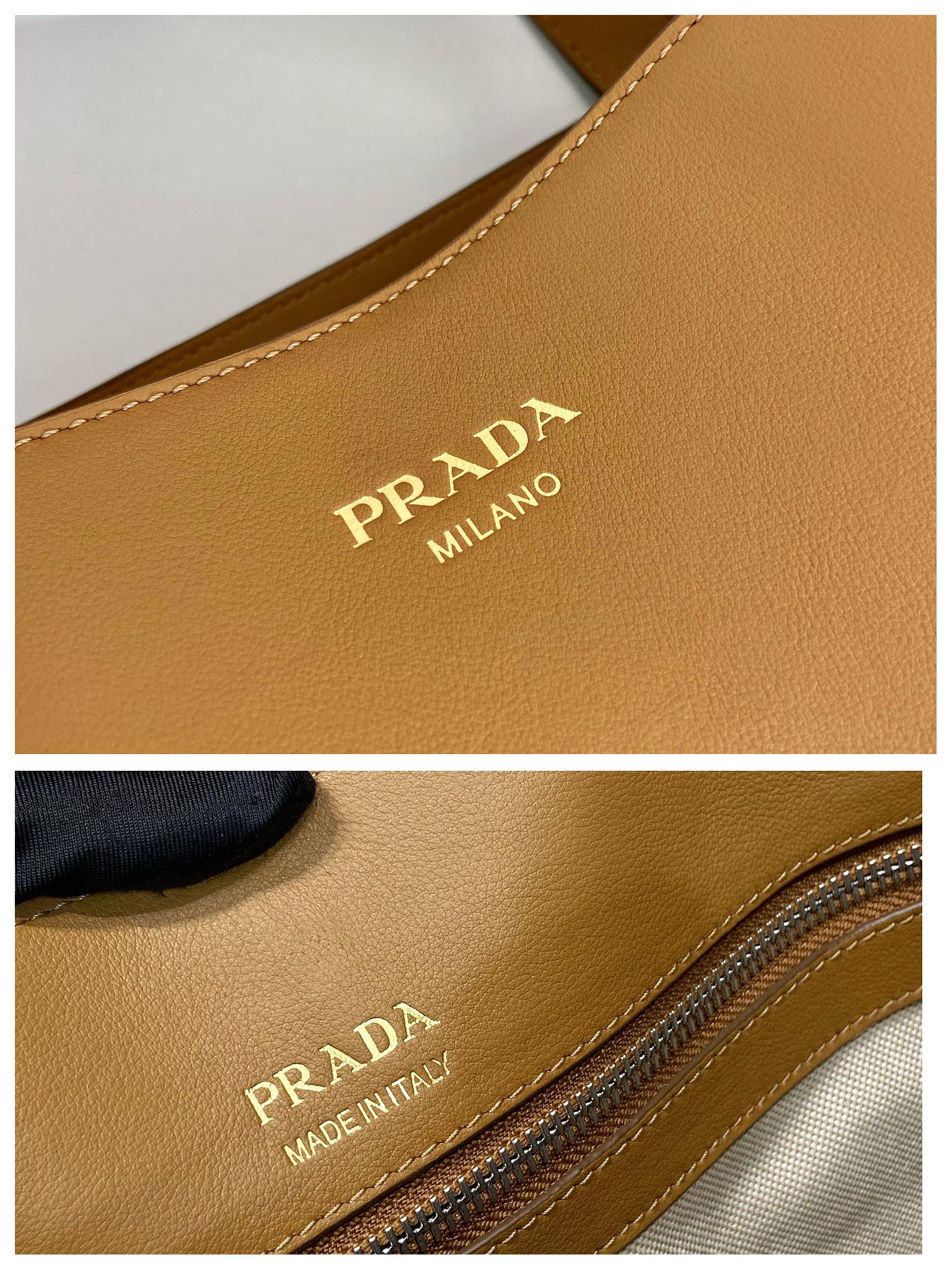 38CM 普拉达 PRADA  单肩手提 包 托特 焦糖色 皮 H0-2VG122_2CYS_F03BH