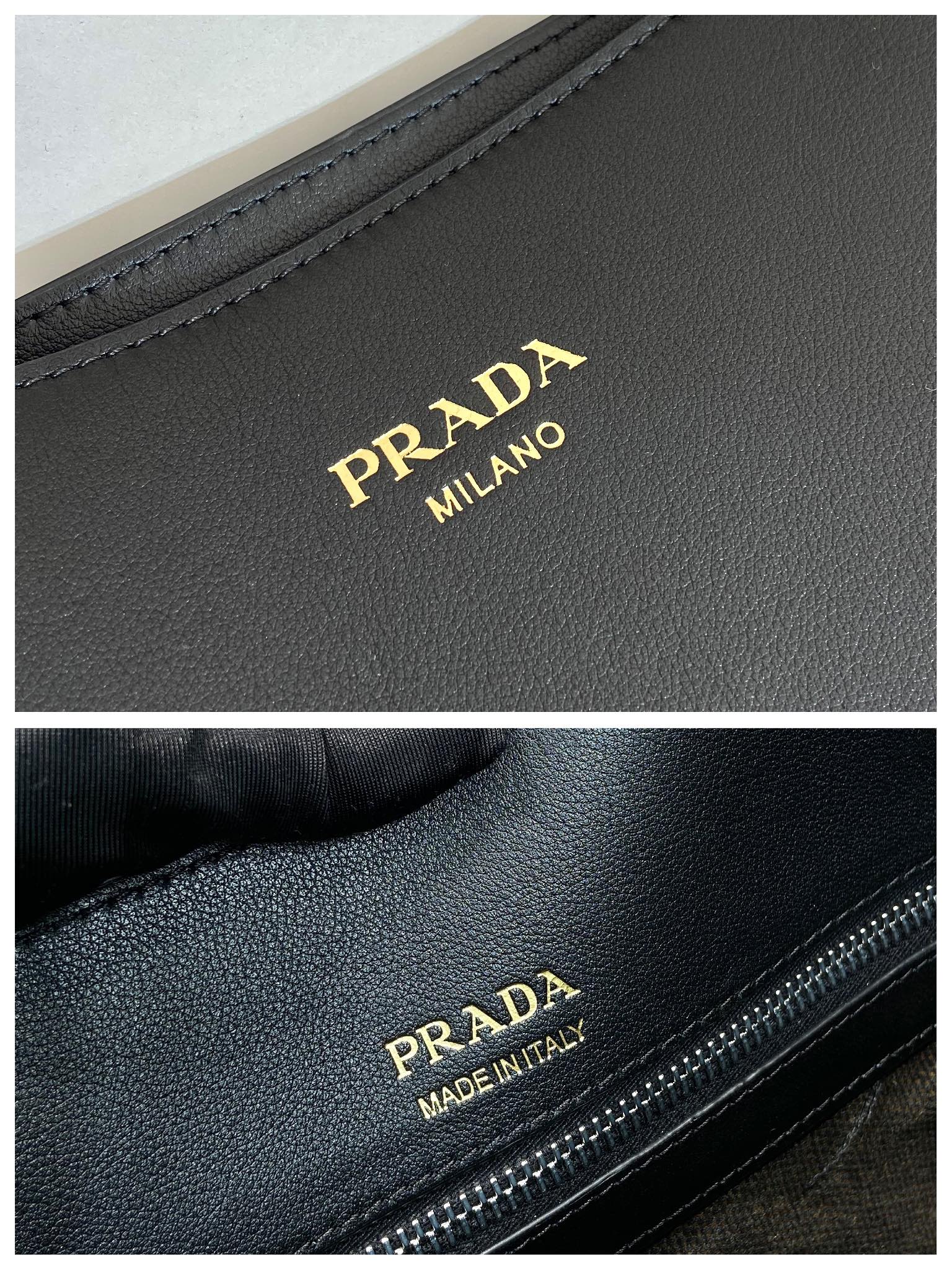 38CM 普拉达 PRADA  单肩手提 包 托特 黑色皮 H0-2VG122_2CYS_F0002