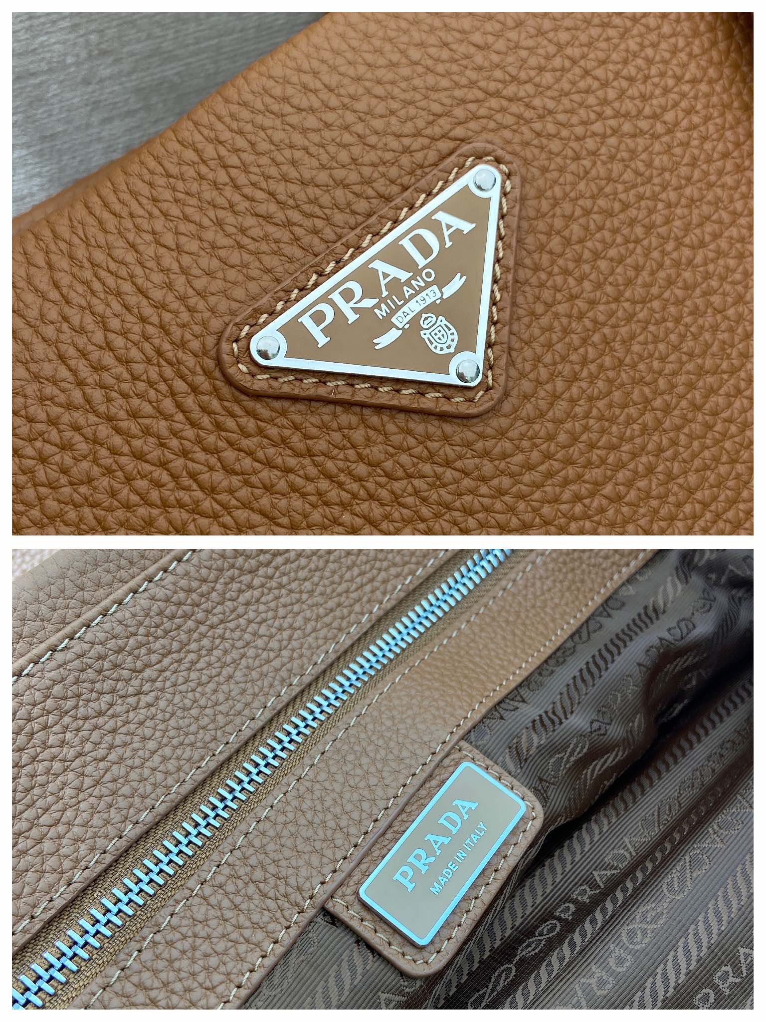 普拉达 PRADA  单肩手提 包 托特  三角logo啡色 皮 H0-2VG130_2BBE_F0046