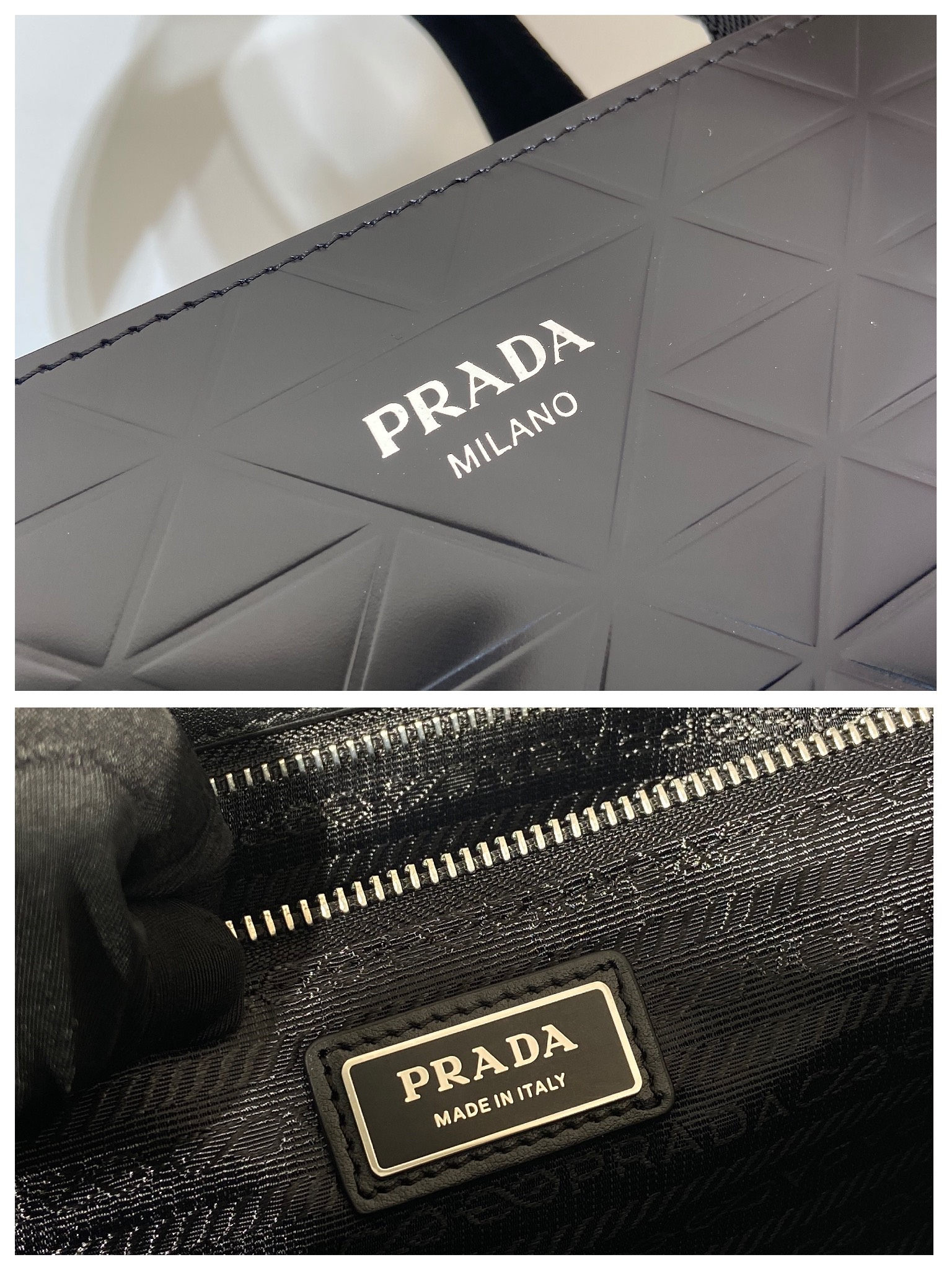 普拉达 PRADA  单肩手提 包 托特  黑色 皮菱格 H0-2VG113_ZO6_F0002_V_TOO