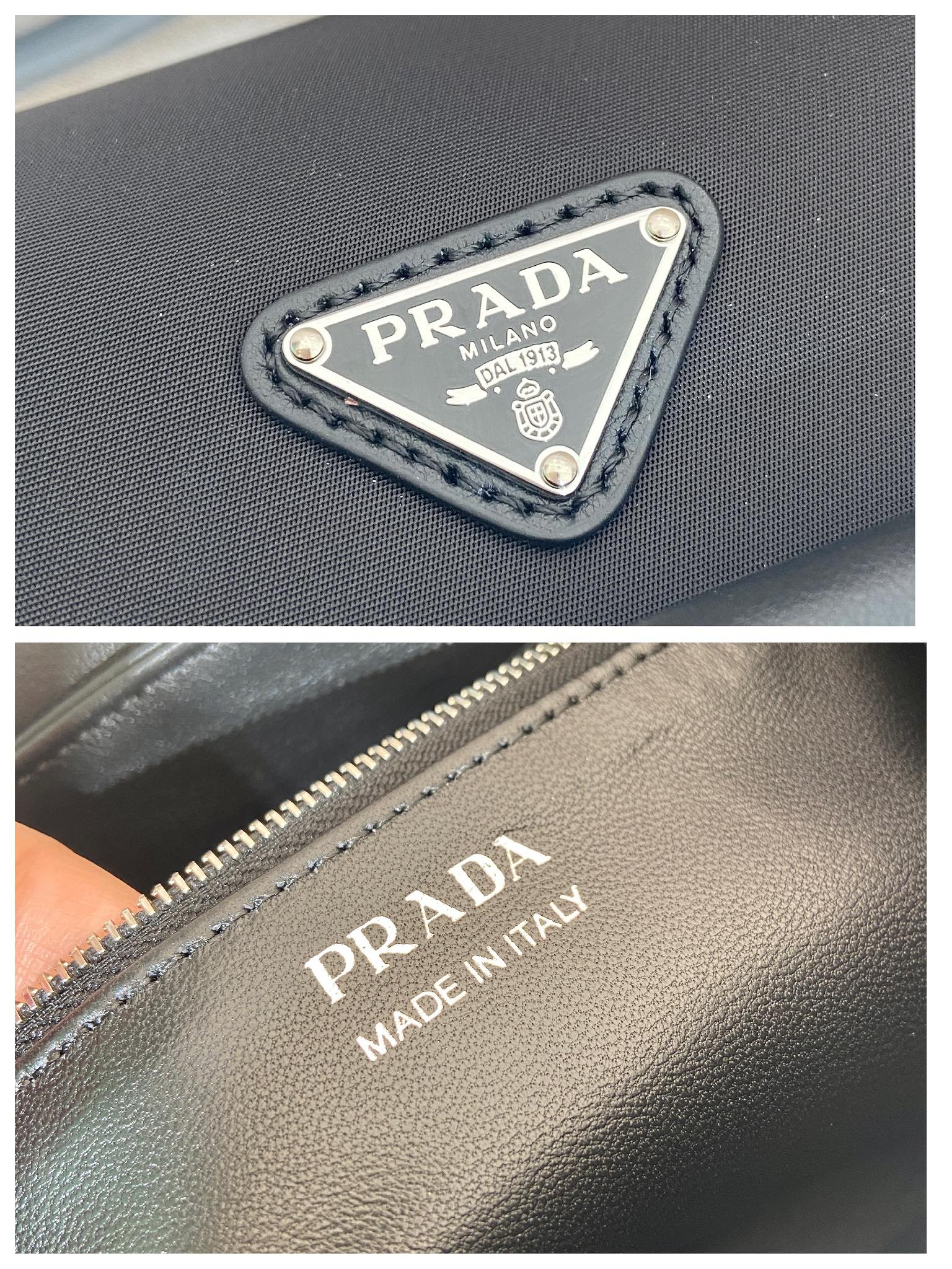 28CM 中号 普拉达 PRADA  Passage 单肩手提 女包  黑色 皮H0-1BA495_2G52_F0002_V_OPO