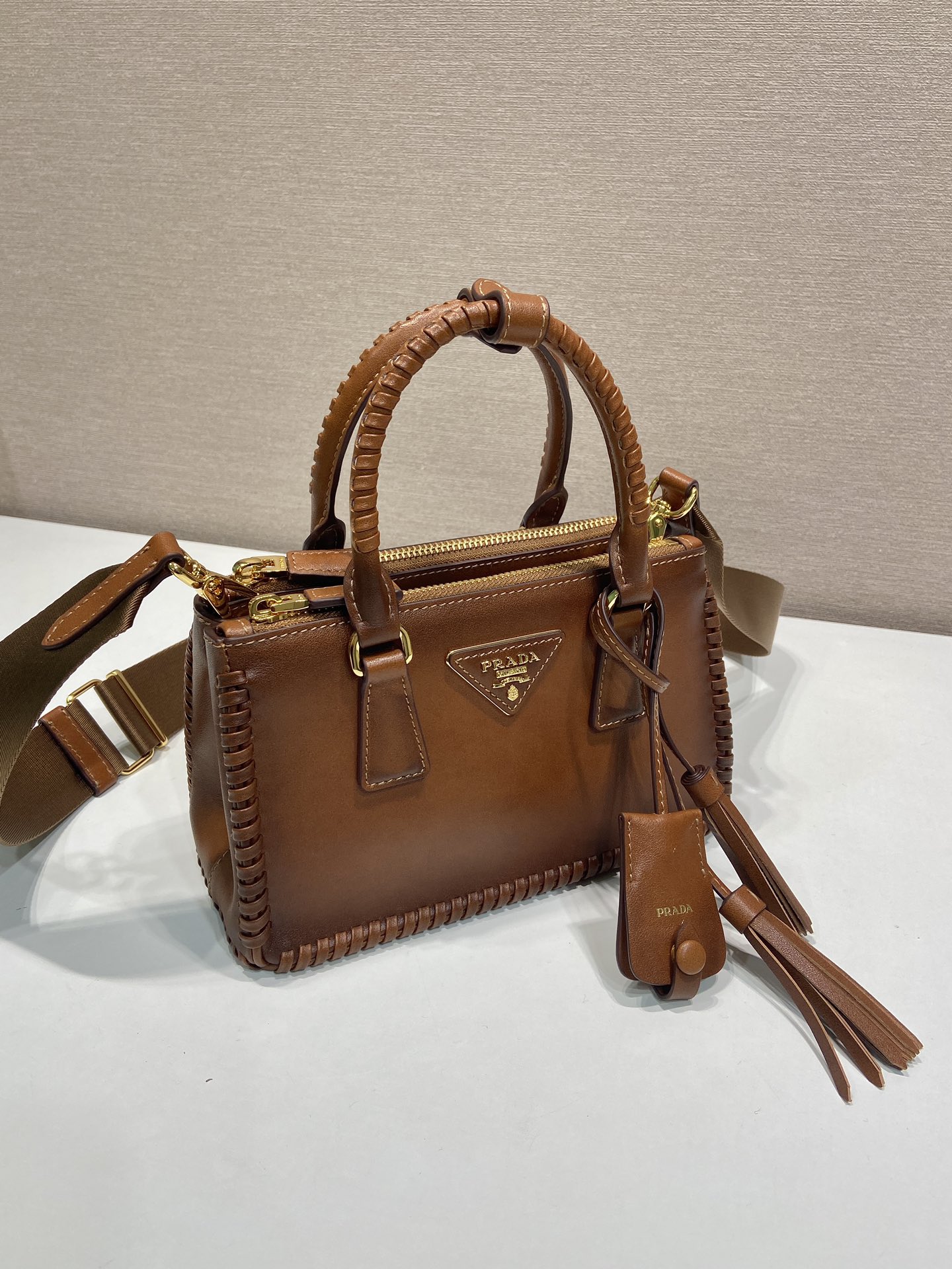 普拉达 PRADA  Galleria 单肩手提 女包 双肩带 咖啡棕 皮H0-1BA916_2HMZ_F0046_V_BOI