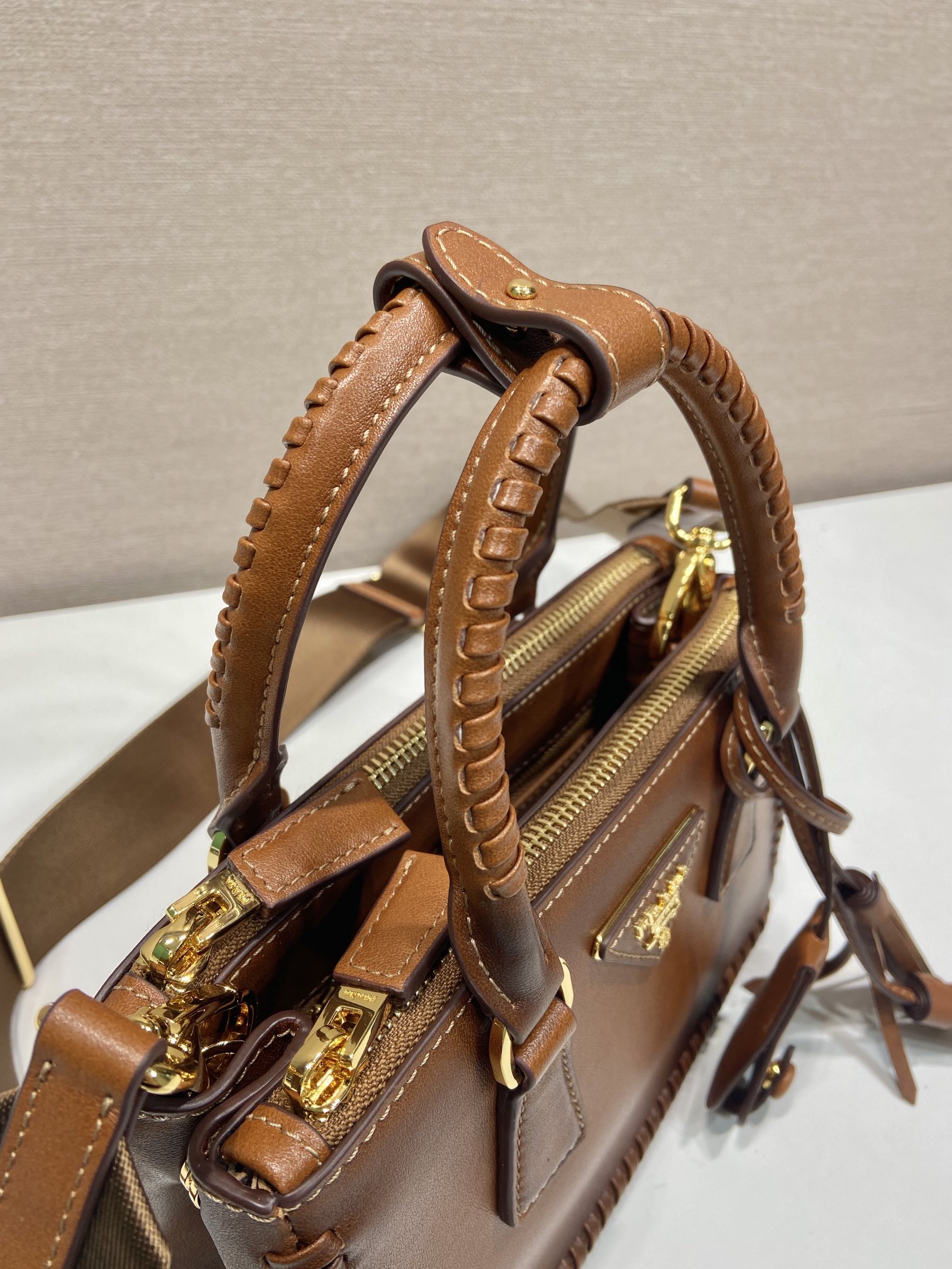 普拉达 PRADA  Galleria 单肩手提 女包 双肩带 咖啡棕 皮H0-1BA916_2HMZ_F0046_V_BOI