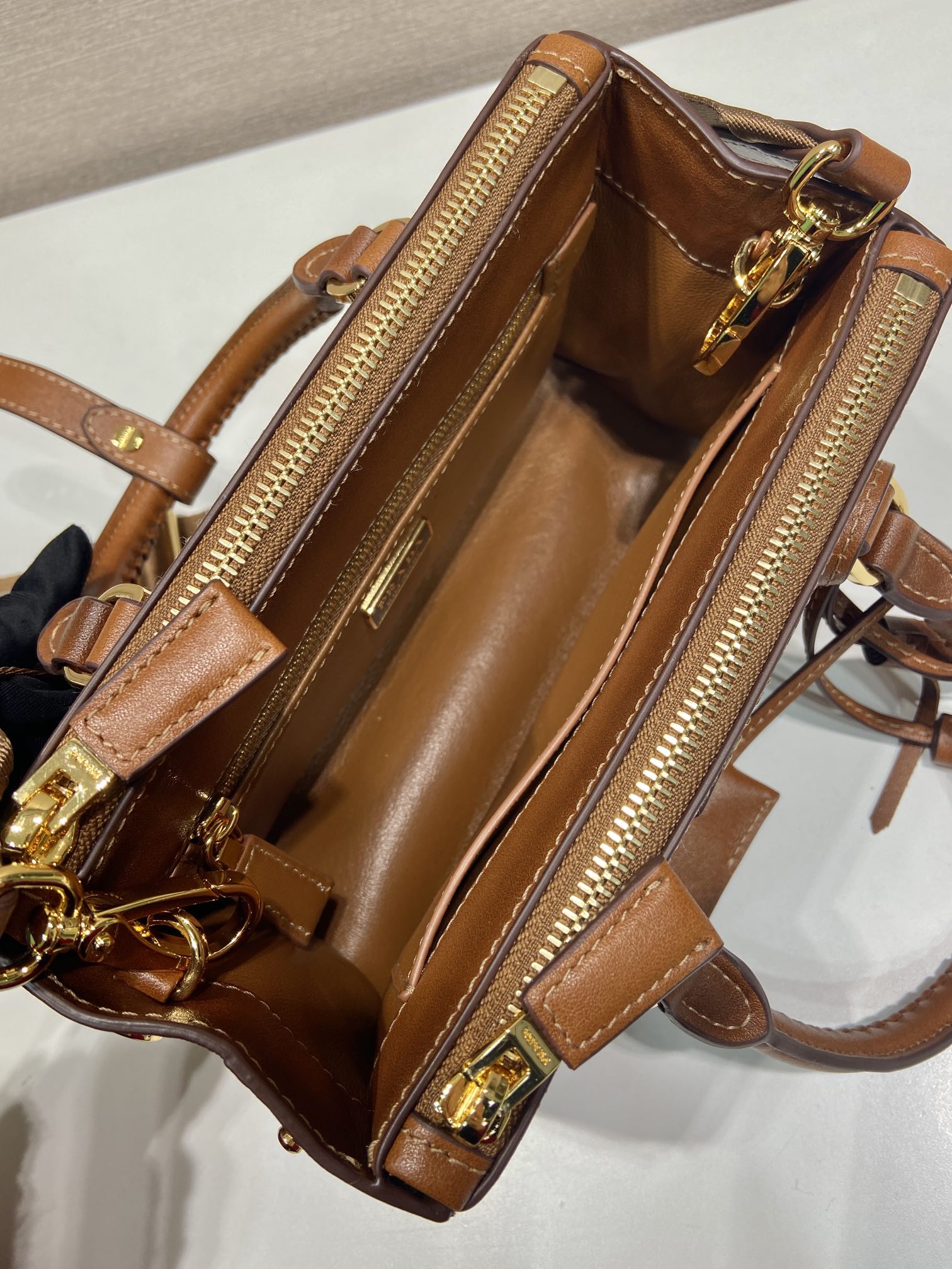 普拉达 PRADA  Galleria 单肩手提 女包 双肩带 咖啡棕 皮H0-1BA916_2HMZ_F0046_V_BOI