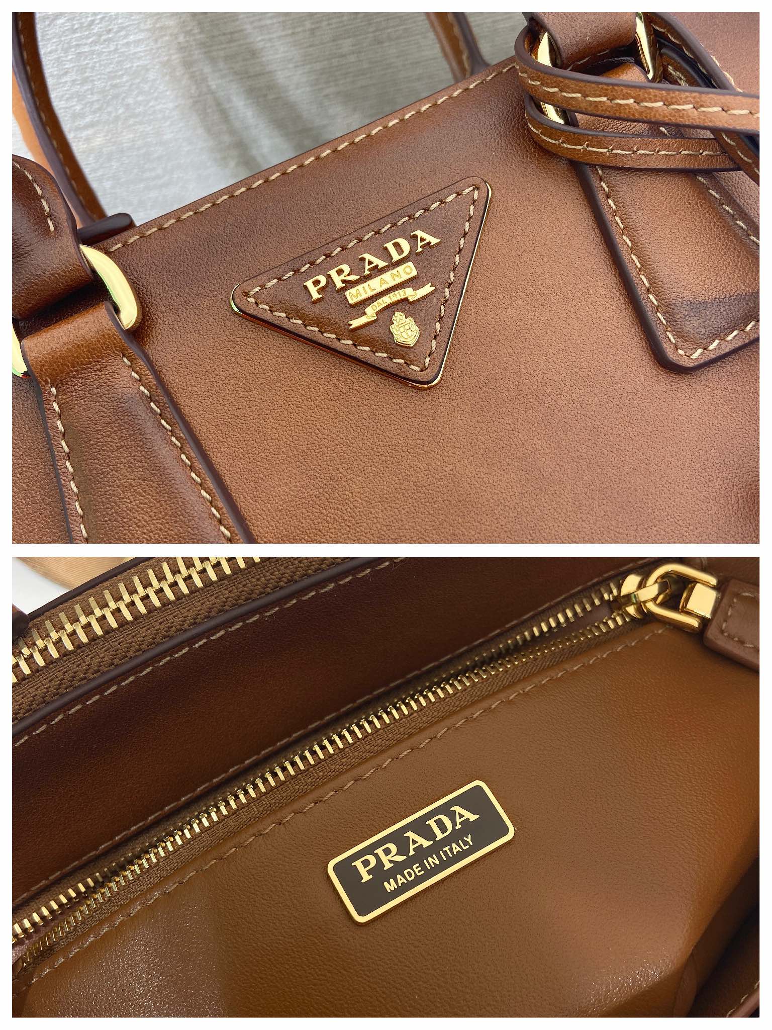 普拉达 PRADA  Galleria 单肩手提 女包 双肩带 咖啡棕 皮H0-1BA916_2HMZ_F0046_V_BOI