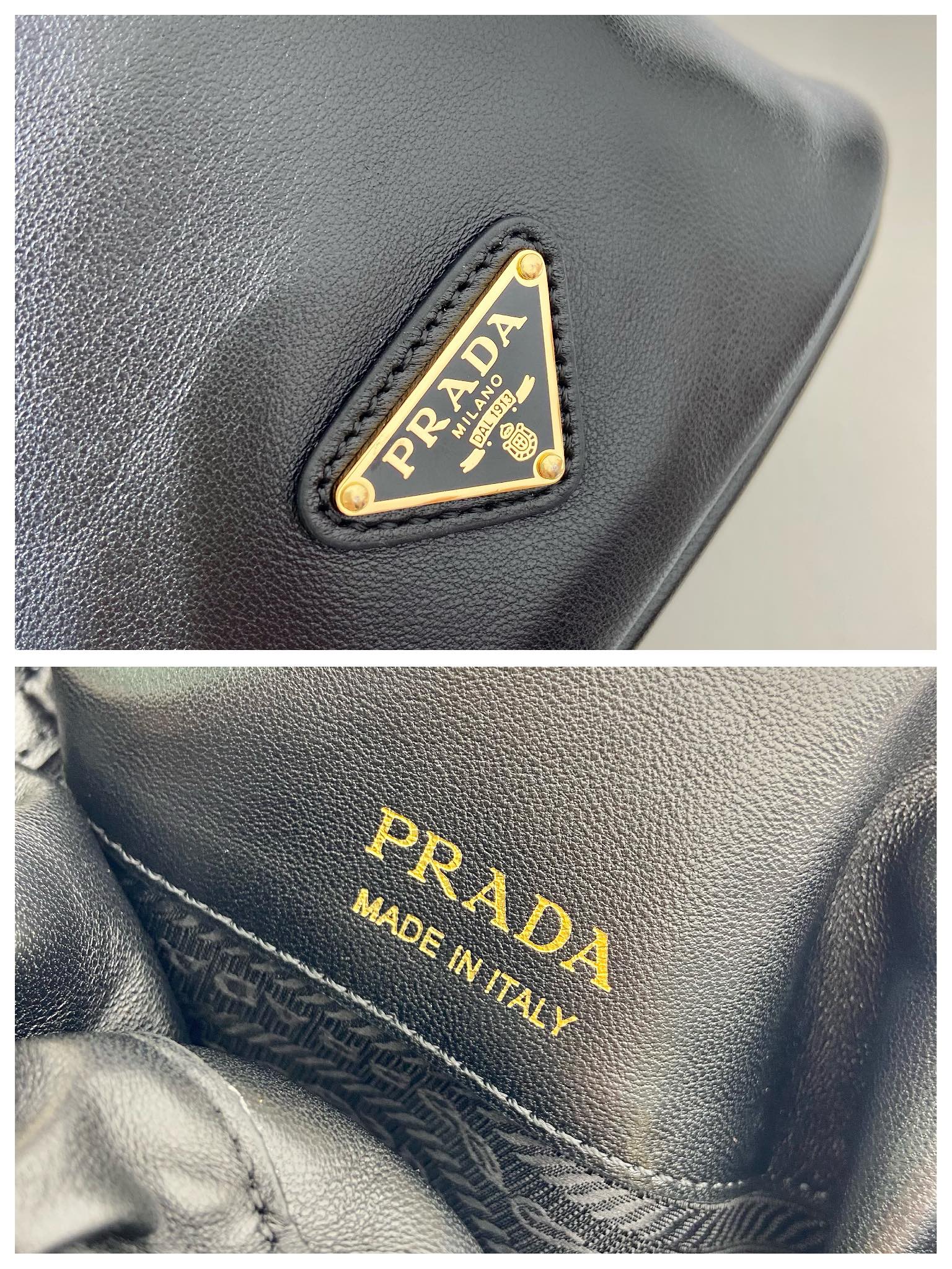 普拉达 PRADA 斜跨手提 水桶 女包  黑色 皮F0-1BC227_2DX8_F0002_V_OOO