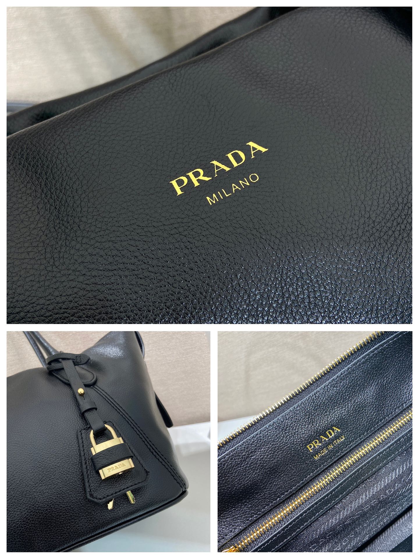 32CM 普拉达 PRADA Ouvert 斜跨手提 tote 女包 皮H0-1BG661_2HF2_F0002_V_OOO