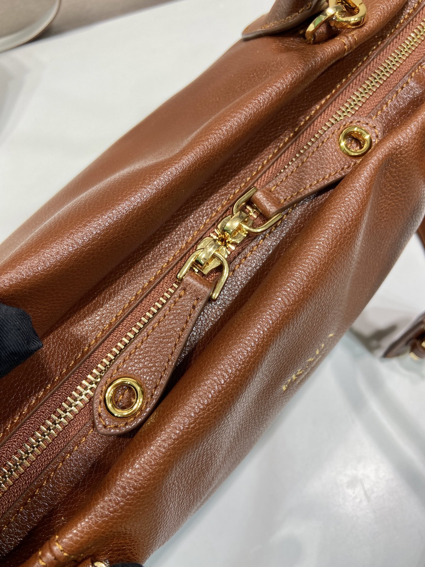 32CM 普拉达 PRADA Ouvert 斜跨手提 tote 女包 棕色 皮H0-1BG661_2HF2_F0042_V_OOO