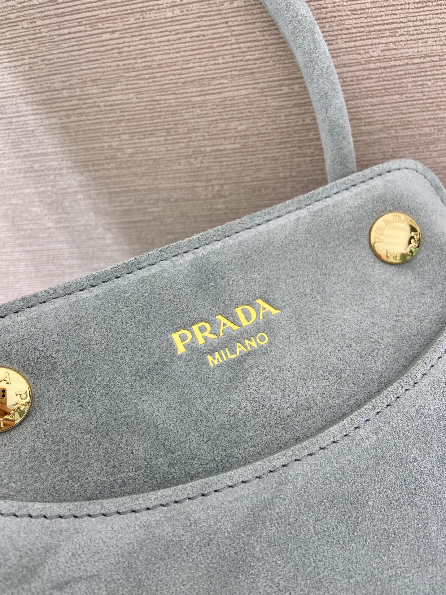 mini 普拉达 PRADA CarryI 斜跨手提 女包 蓝色 麂皮 H0-1BA496_2C4S_F0384