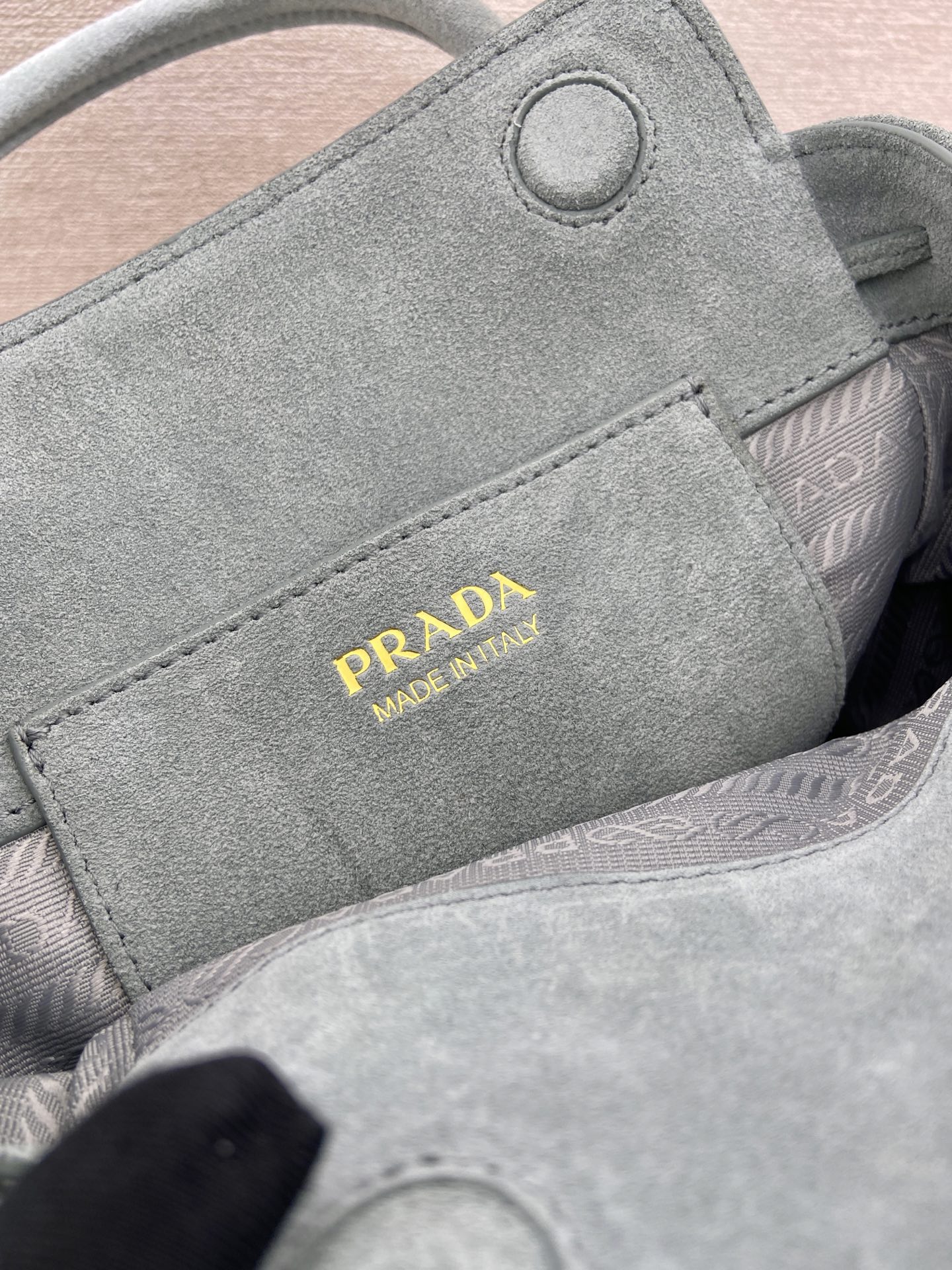 mini 普拉达 PRADA CarryI 斜跨手提 女包 蓝色 麂皮 H0-1BA496_2C4S_F0384