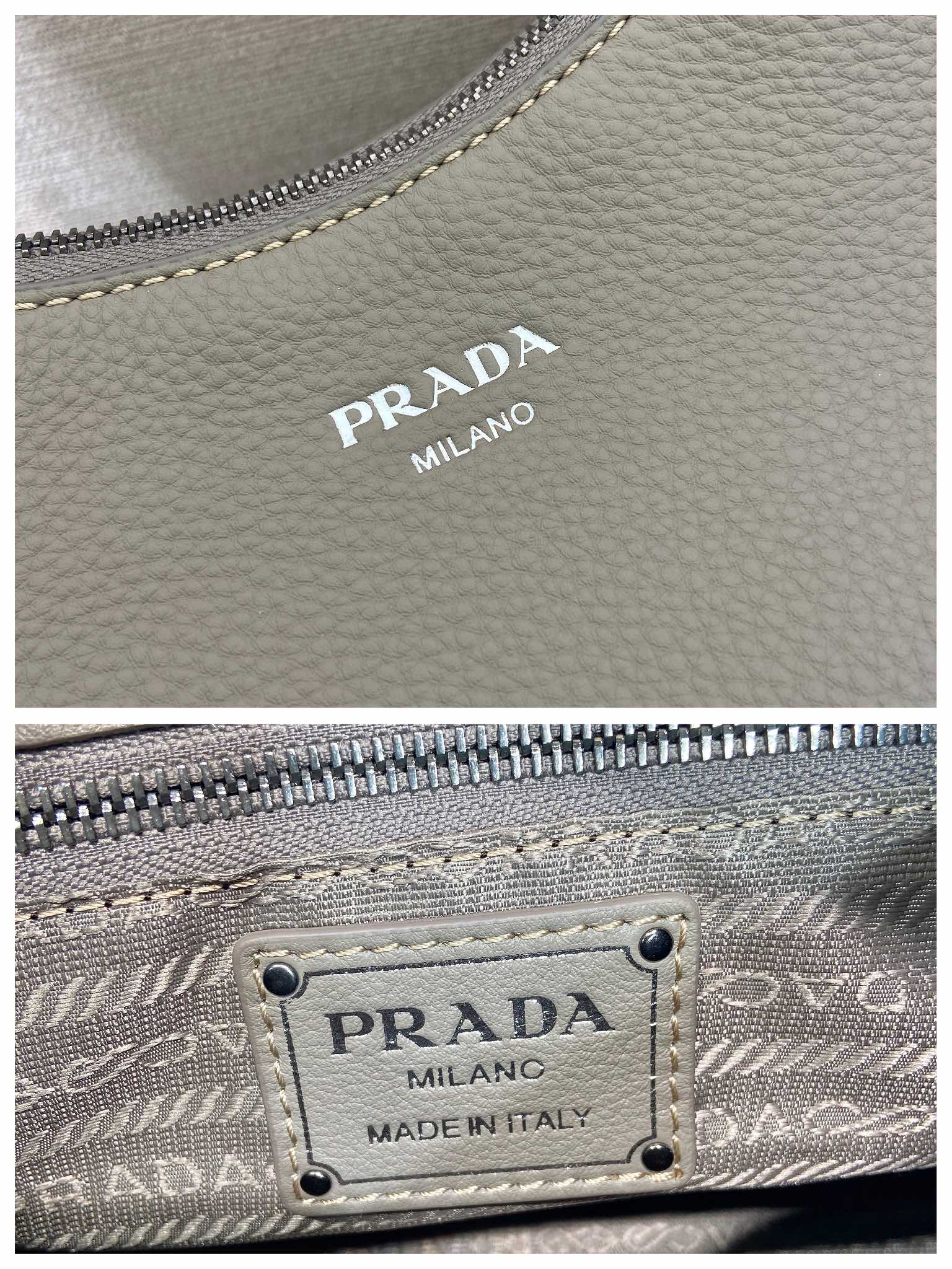 普拉达 PRADA Aimee 单肩手提 女包  黏土色 皮革 H0-1BC280_2HIK_F0572_V_OOO