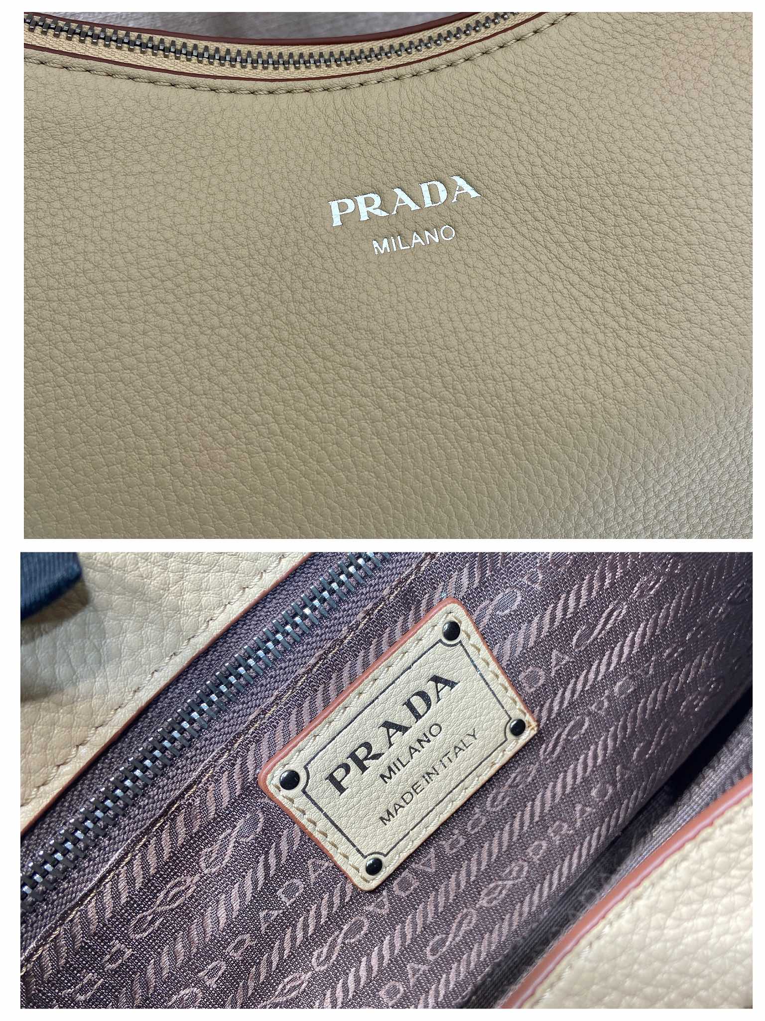 普拉达 PRADA Aimee 单肩手提 女包  沙米色 皮革 H0-1BC280_2HIK_F0036
