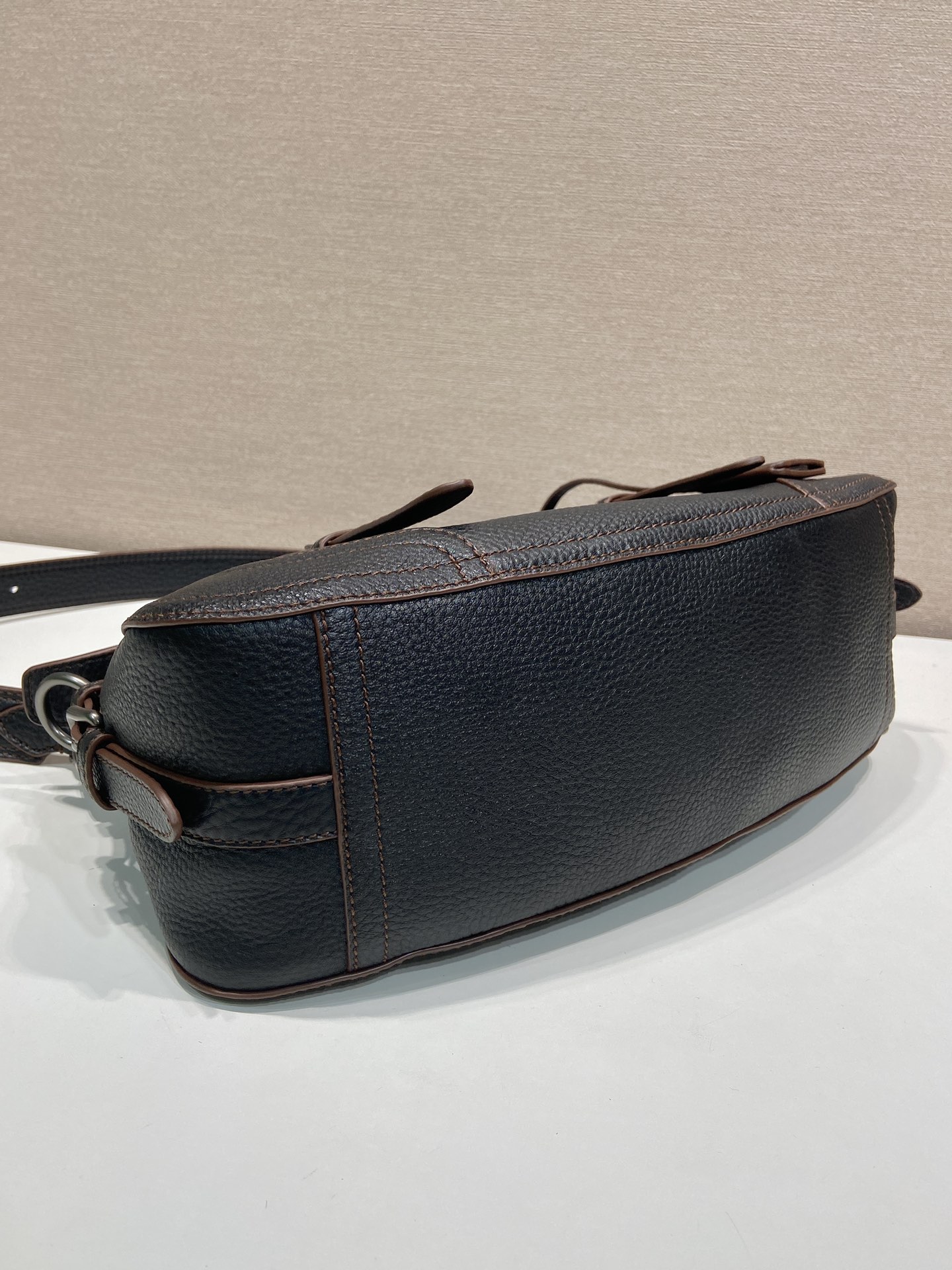 普拉达 PRADA Borsa  手提斜跨 女包  黑色 皮革 H0-1BG604-2HIK-F0002