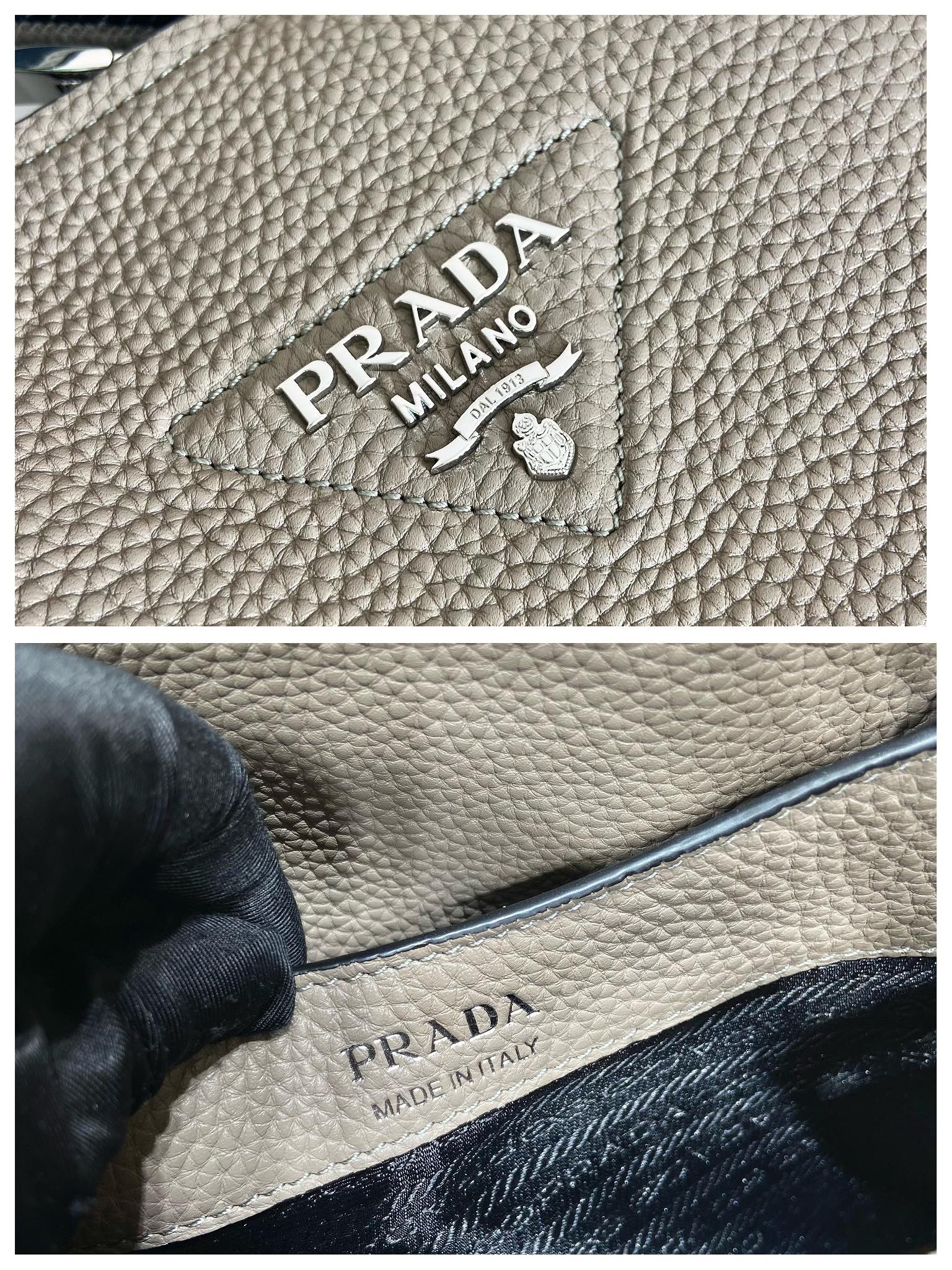 小号 普拉达 PRADA  手提 斜跨  女包 泥灰色 皮质 H0-1BC145_2DKV_F0572_V_3OO